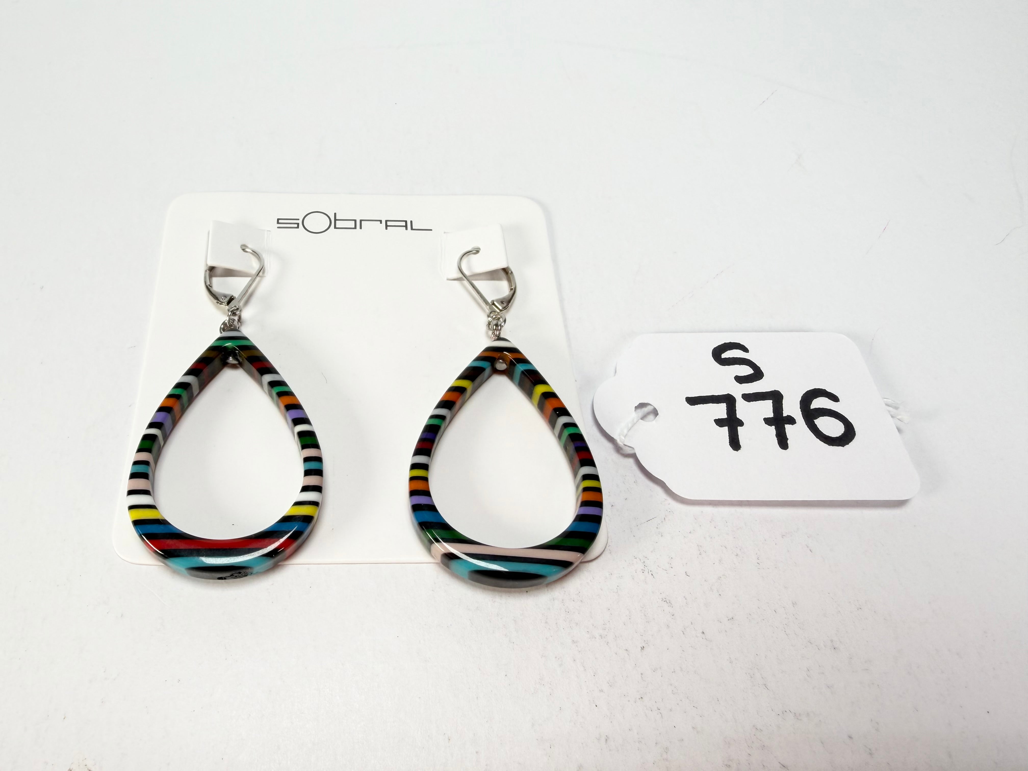 Sobral - Pop Art Noite "Cristiane" Resin Earrings ( 005363 )