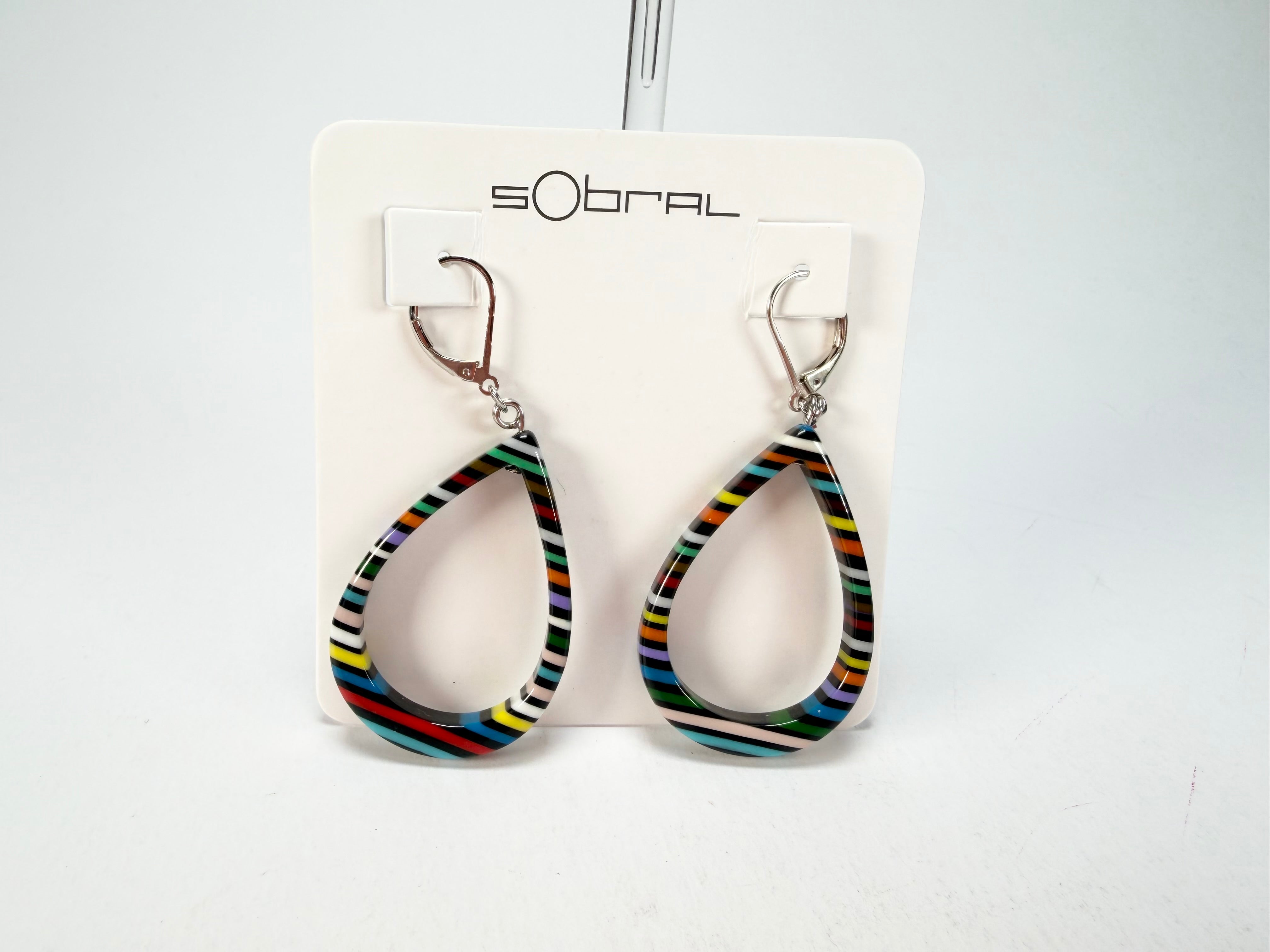 Sobral - Pop Art Noite "Cristiane" Resin Earrings ( 005363 )