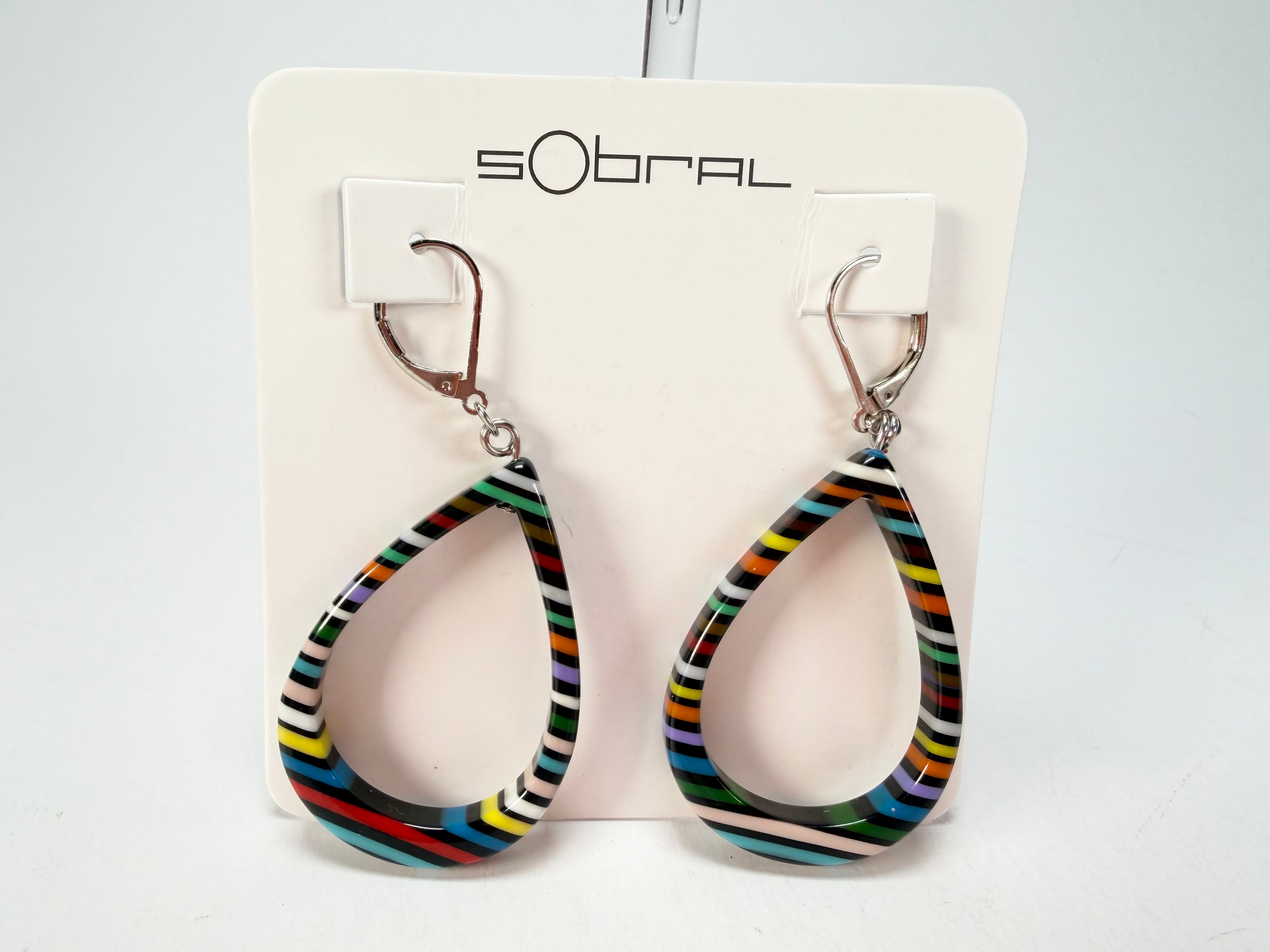 Sobral - Pop Art Noite "Cristiane" Resin Earrings ( 005363 )