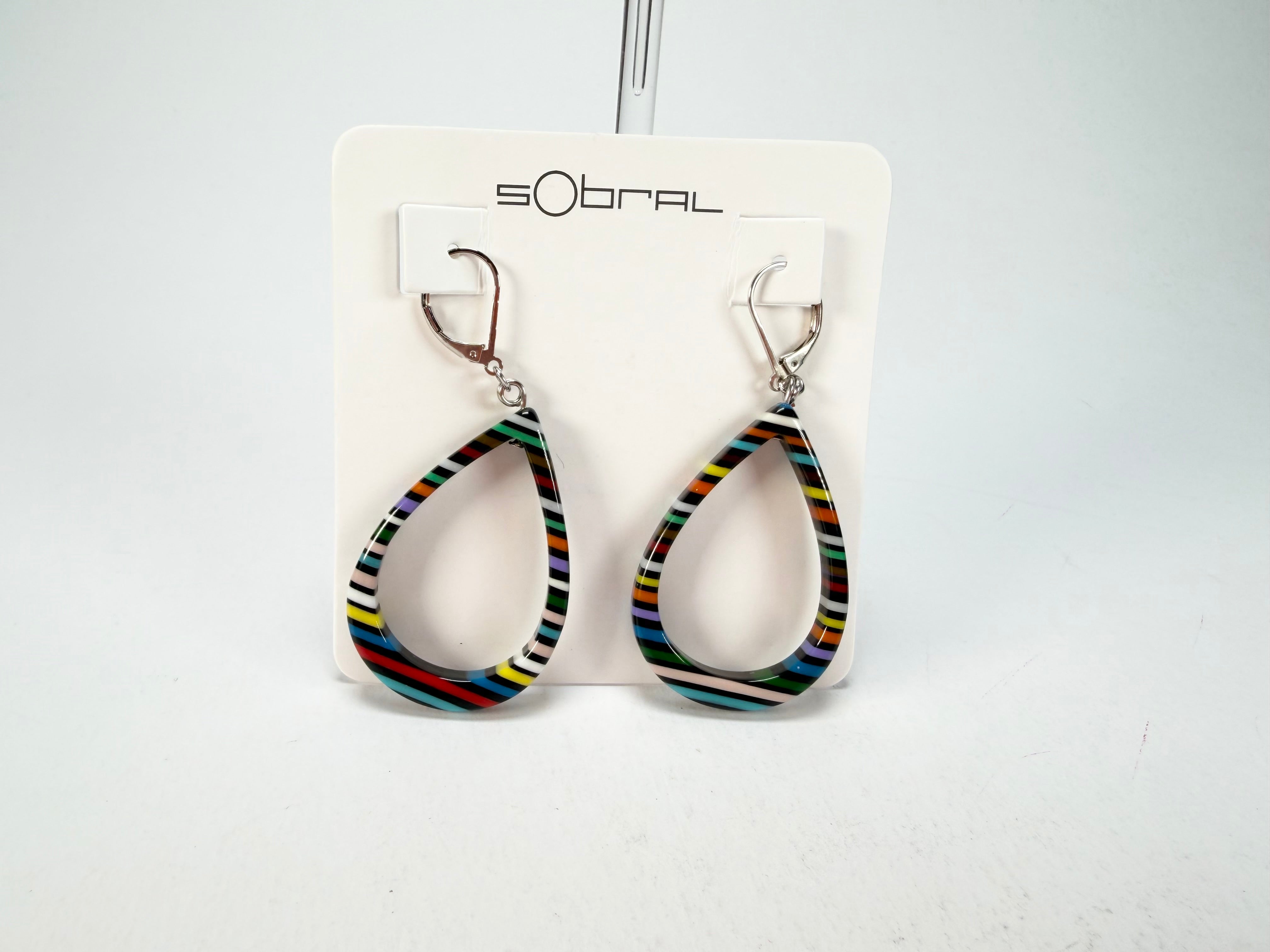 Sobral - Pop Art Noite "Cristiane" Resin Earrings ( 005363 )