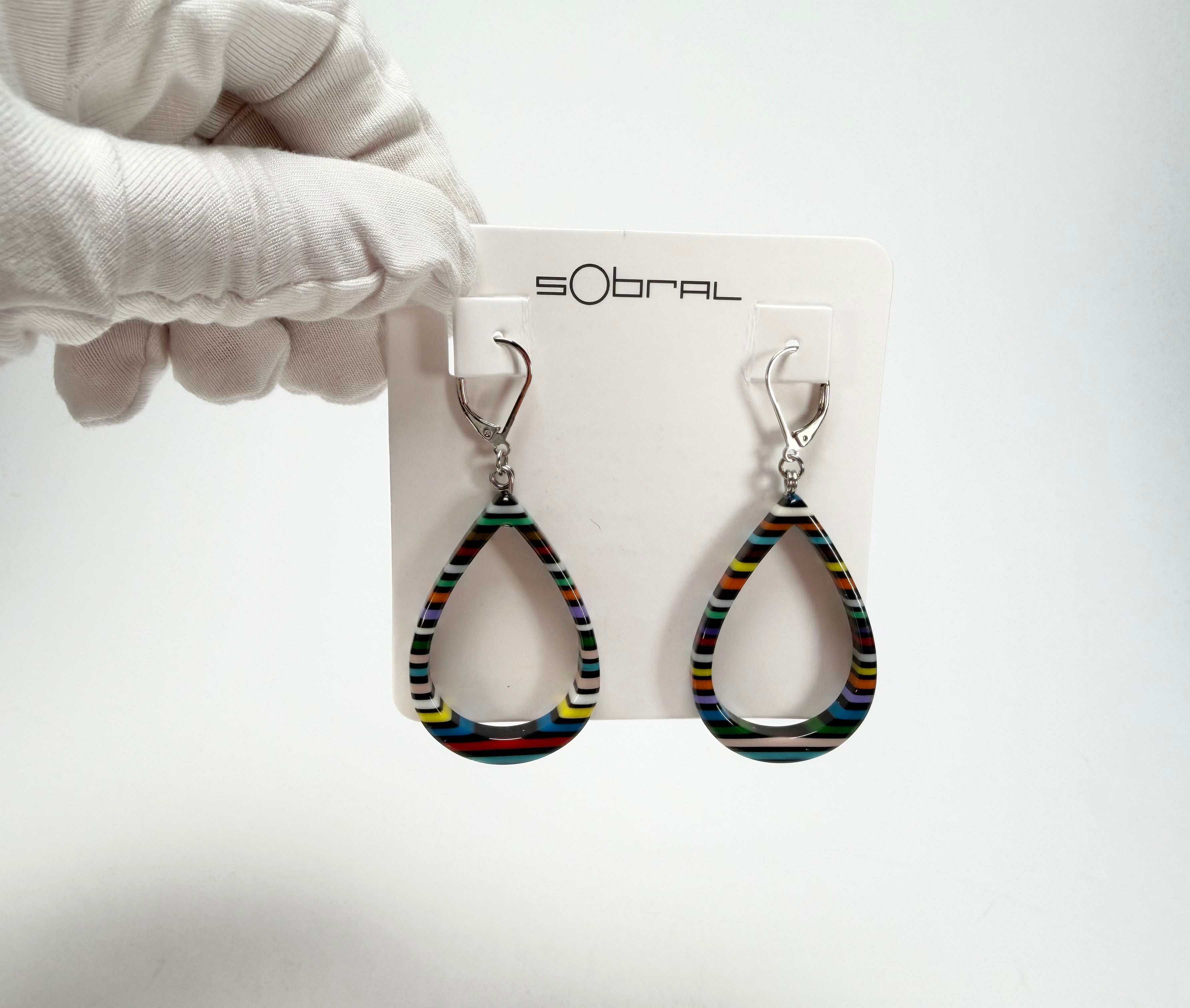 Sobral - Pop Art Noite "Cristiane" Resin Earrings ( 005363 )