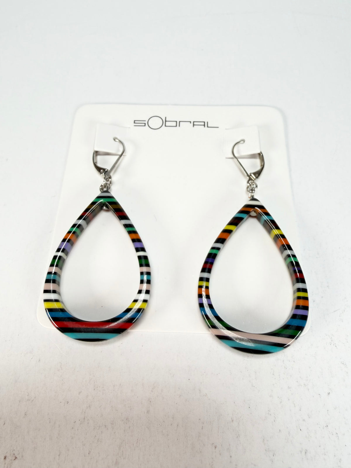 Sobral - Pop Art Noite "Cristiane" Resin Earrings ( 005363 )