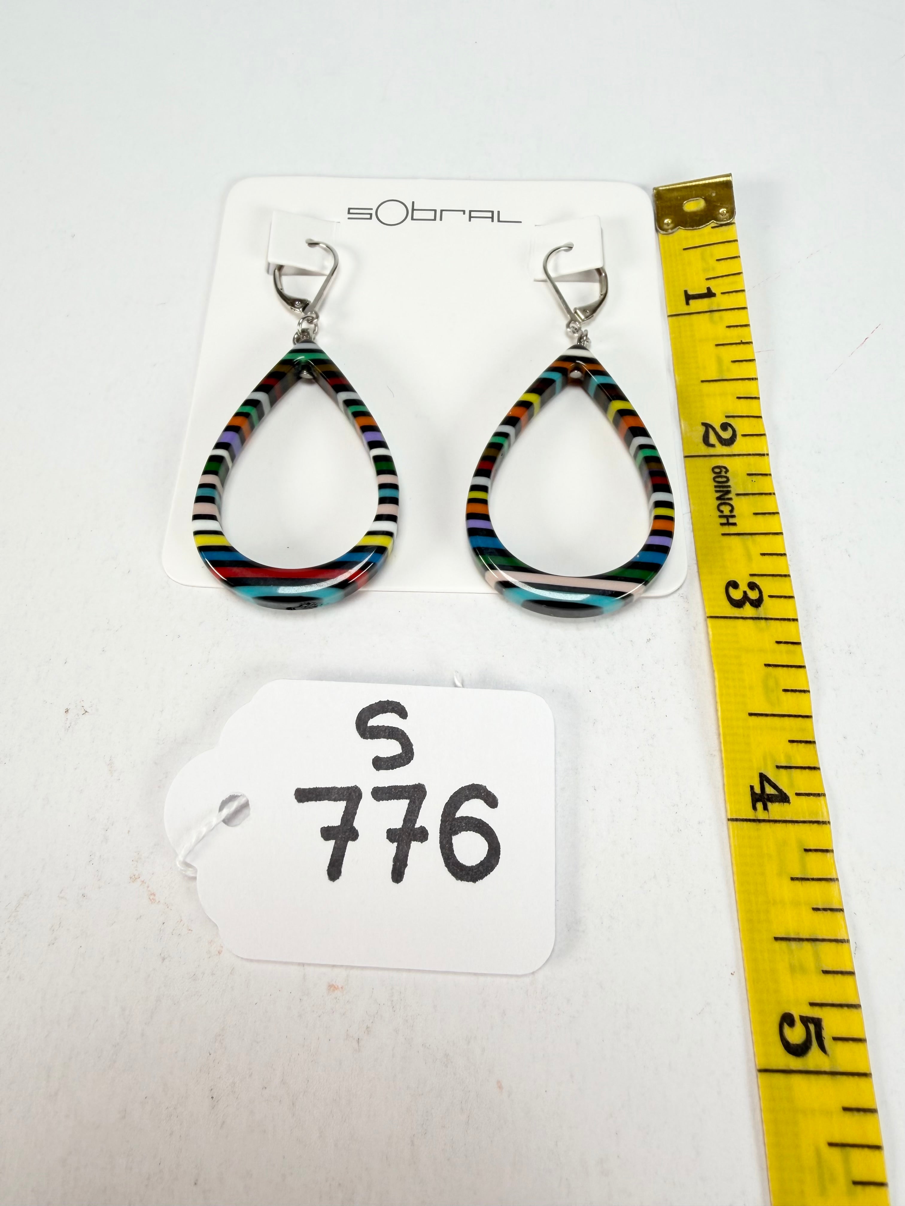 Sobral - Pop Art Noite "Cristiane" Resin Earrings ( 005363 )