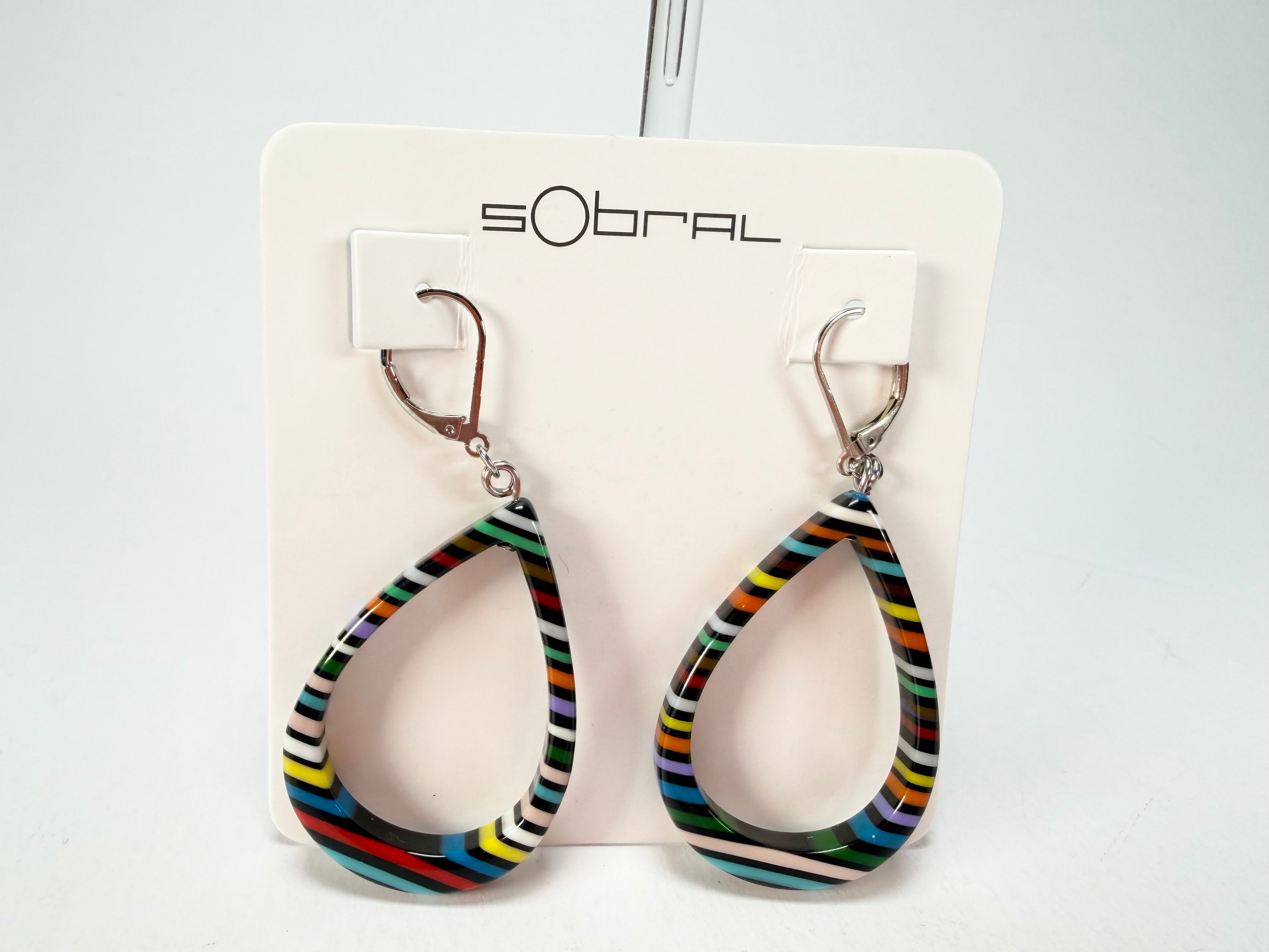 Sobral - Pop Art Noite "Cristiane" Resin Earrings ( 005363 )