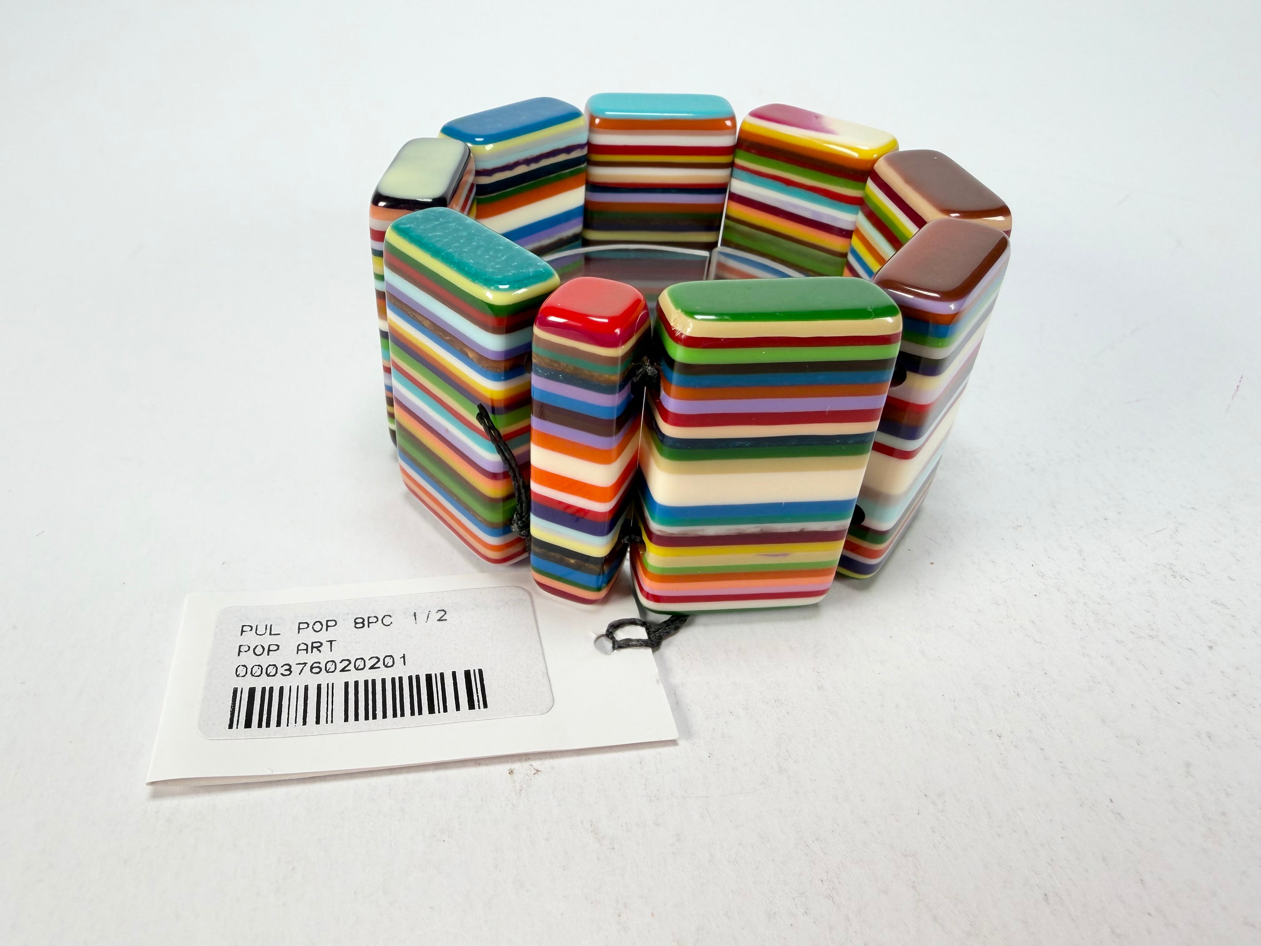 Sobral - Pop Art "8 pçs 1/2" Elasticated Resin Bracelet ( 000376 )