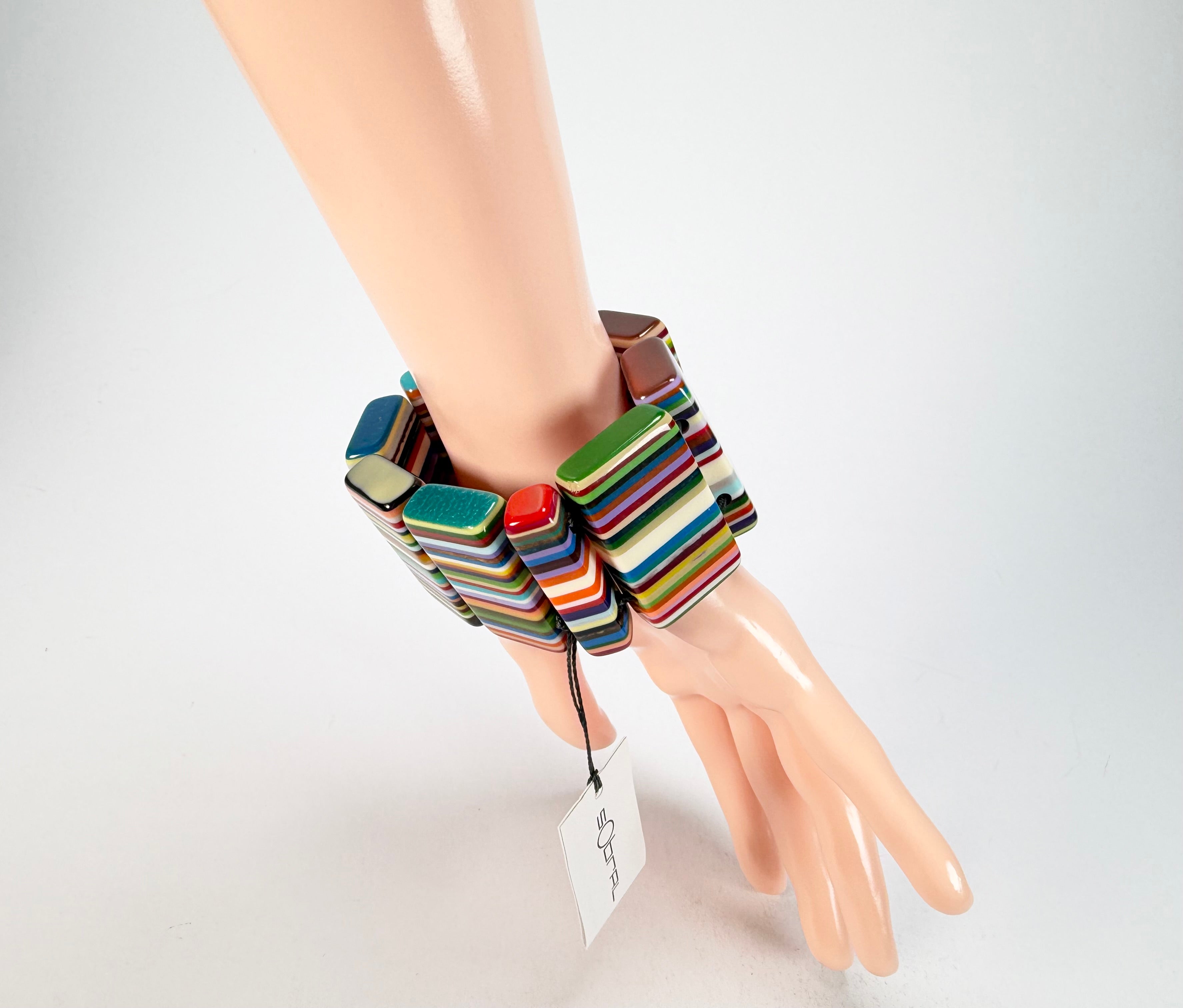 Sobral - Pop Art "8 pçs 1/2" Elasticated Resin Bracelet ( 000376 )