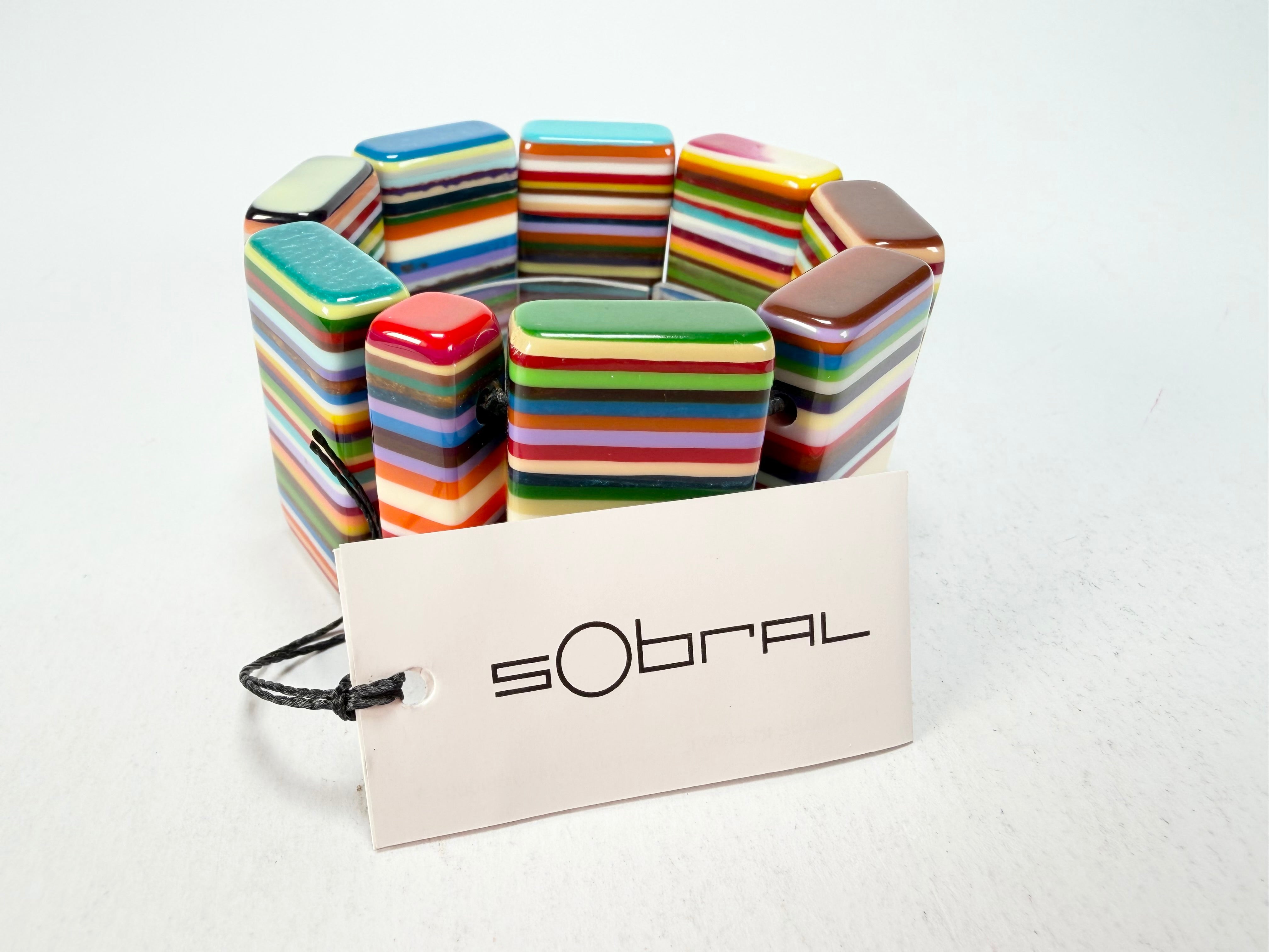 Sobral - Pop Art "8 pçs 1/2" Elasticated Resin Bracelet ( 000376 )