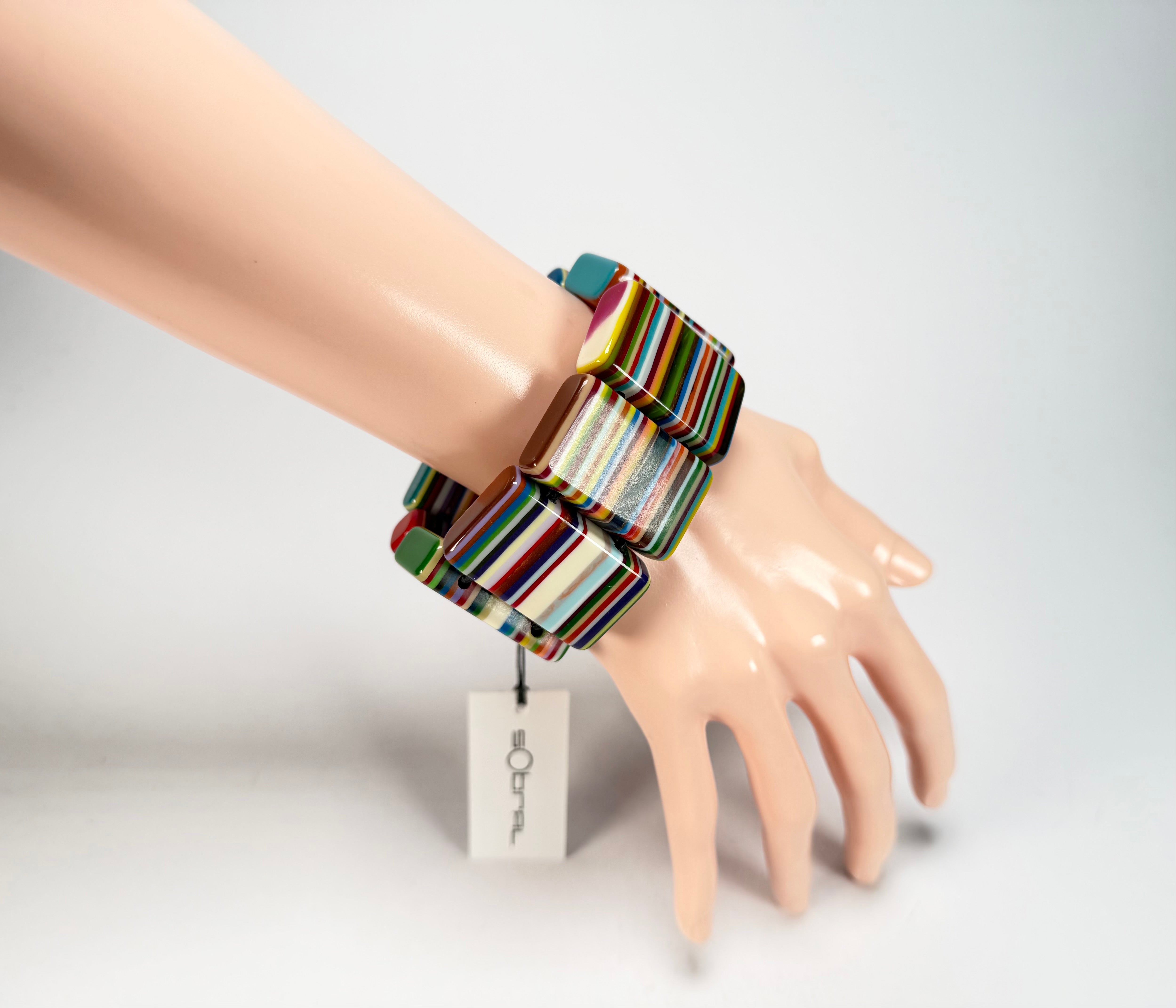 Sobral - Pop Art "8 pçs 1/2" Elasticated Resin Bracelet ( 000376 )