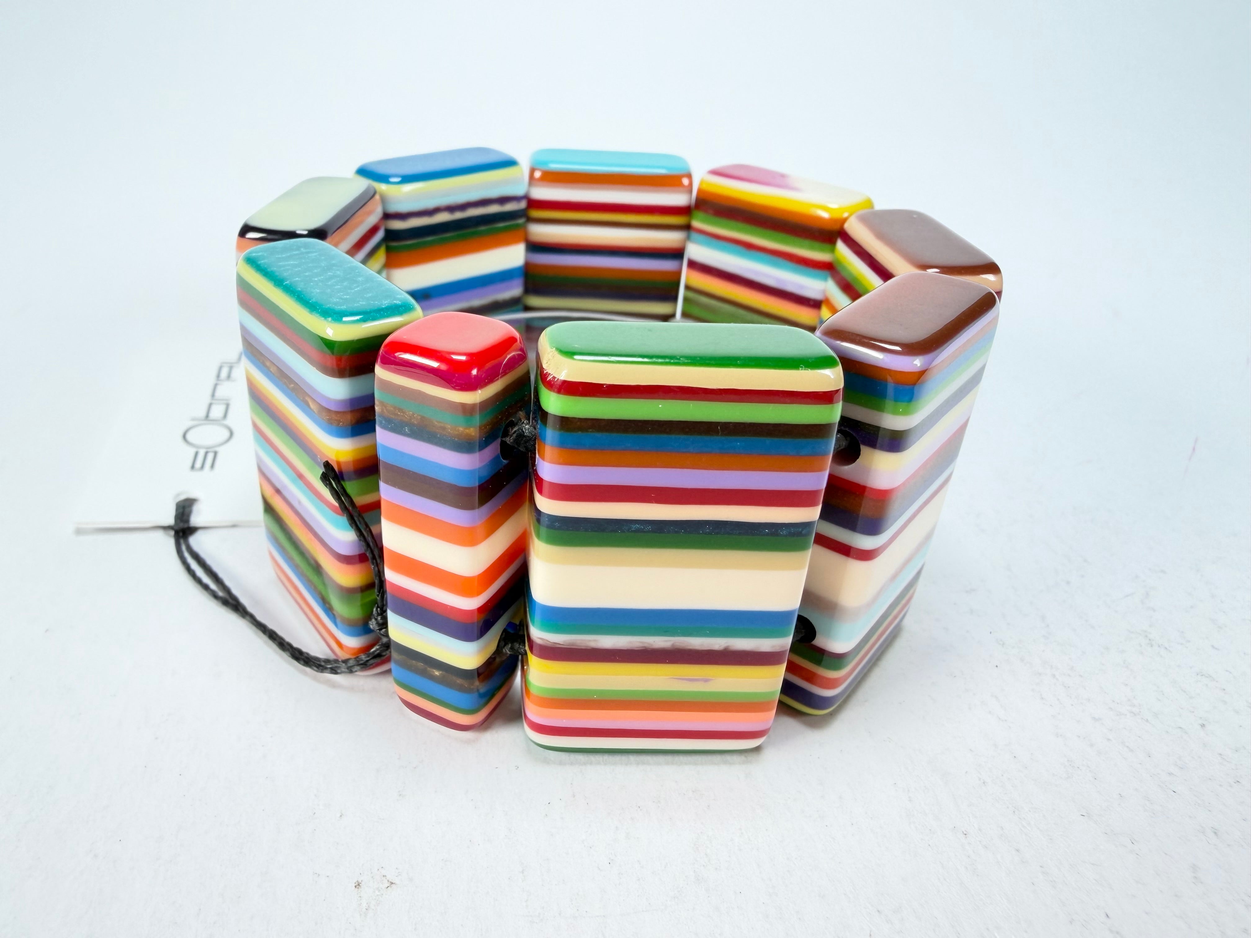 Sobral - Pop Art "8 pçs 1/2" Elasticated Resin Bracelet ( 000376 )