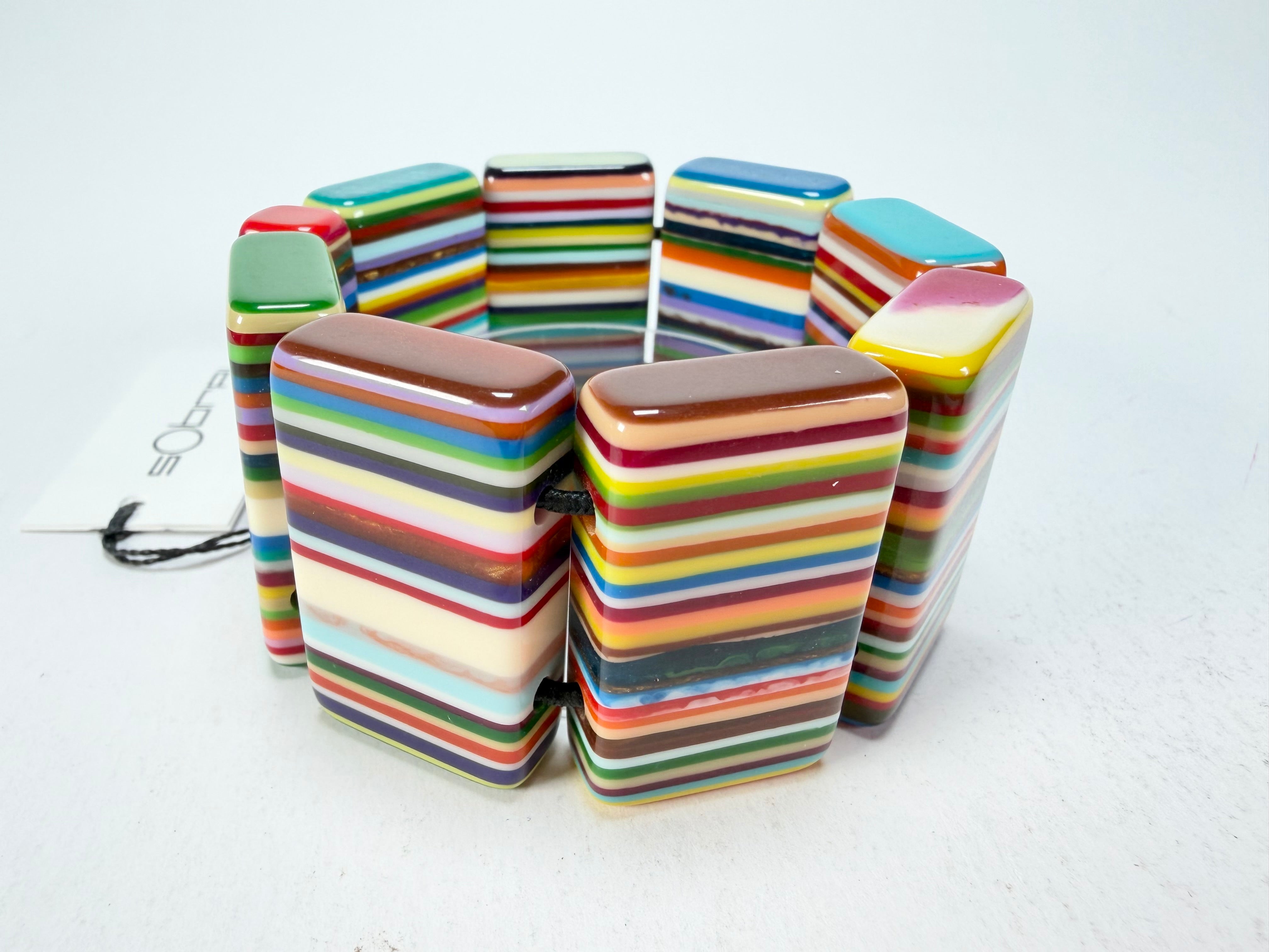 Sobral - Pop Art "8 pçs 1/2" Elasticated Resin Bracelet ( 000376 )