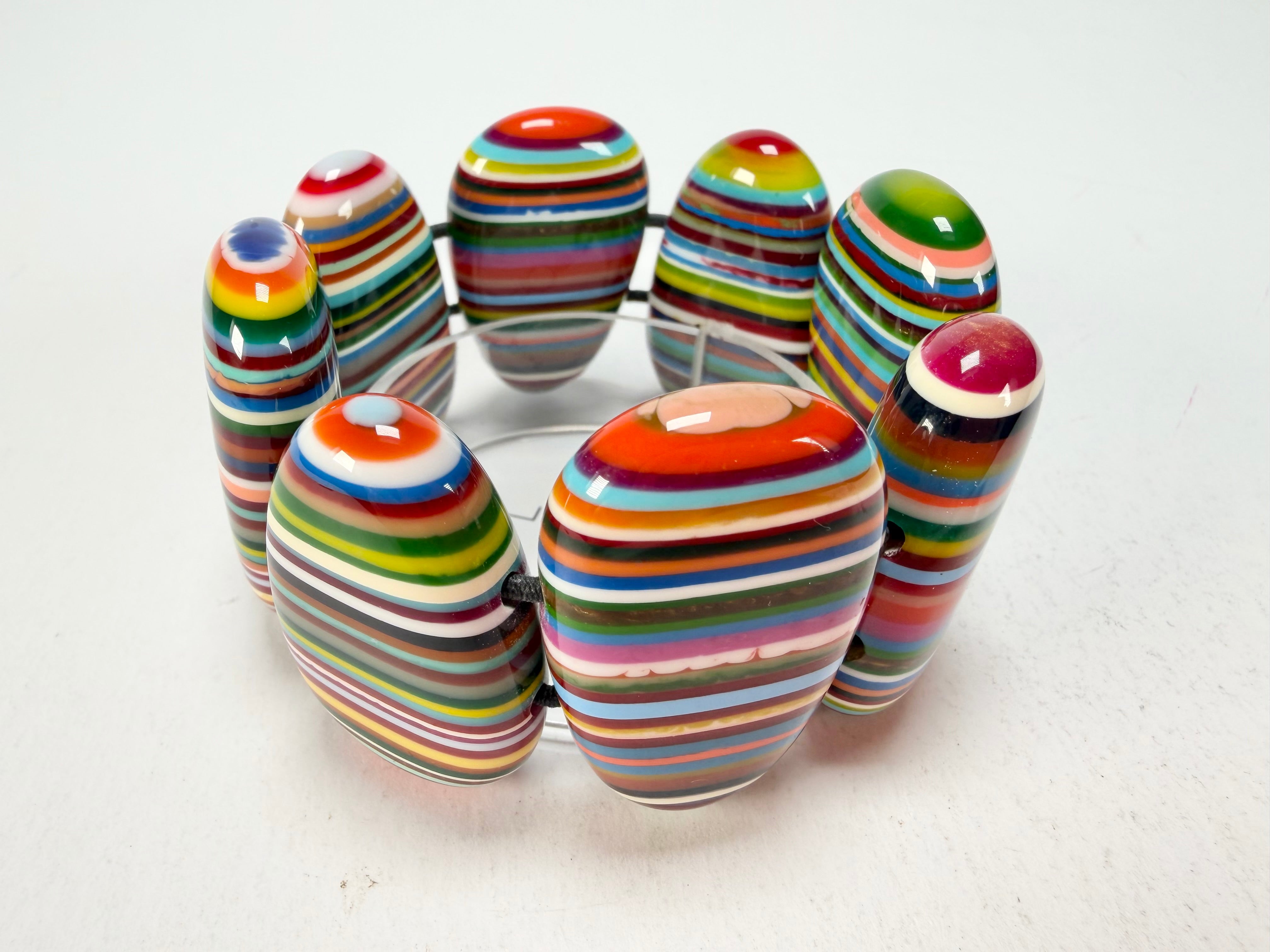Sobral - Pop Art "Folha" Elasticated Resin Bracelet ( 005519 )