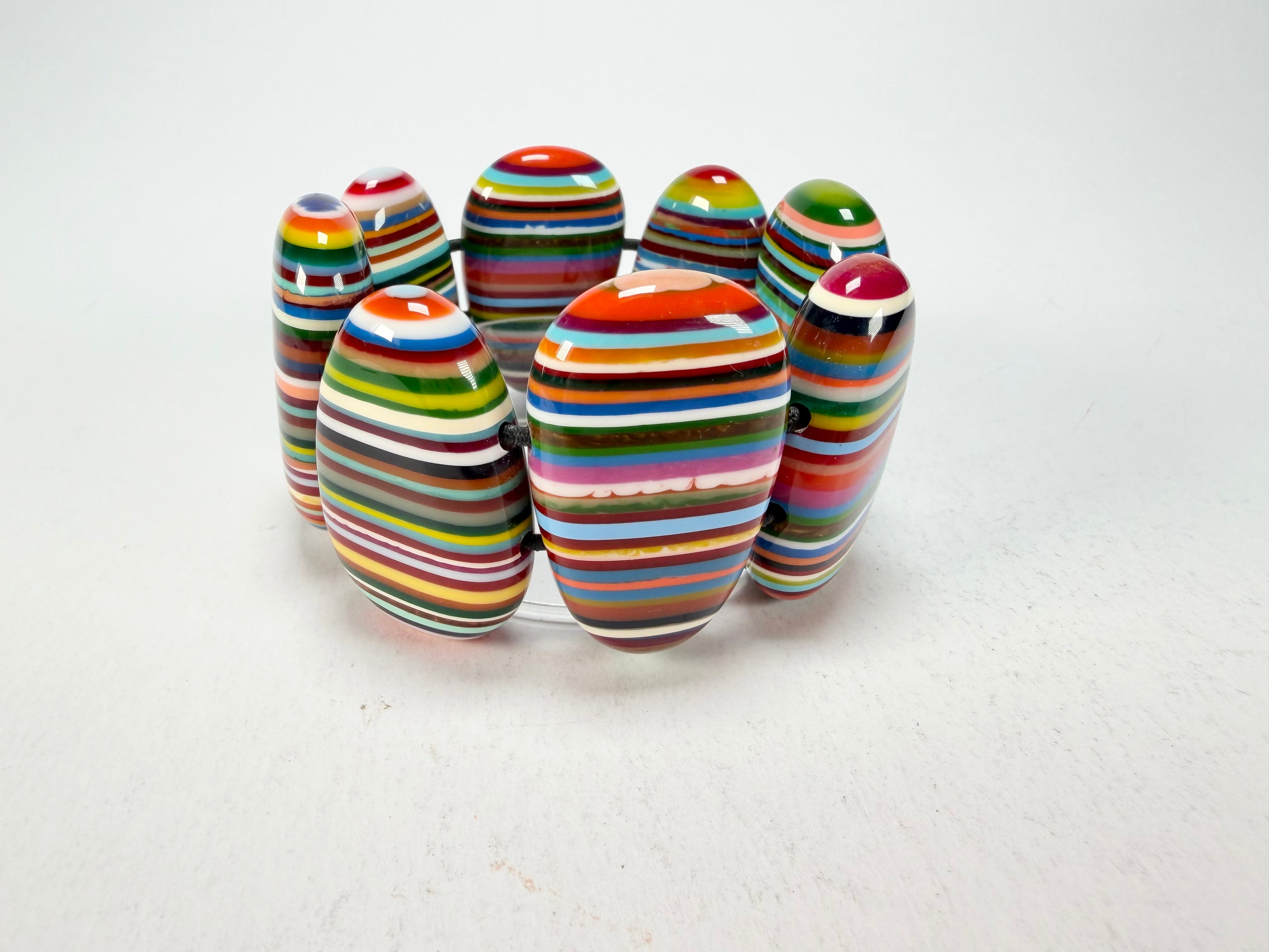Sobral - Pop Art "Folha" Elasticated Resin Bracelet ( 005519 )