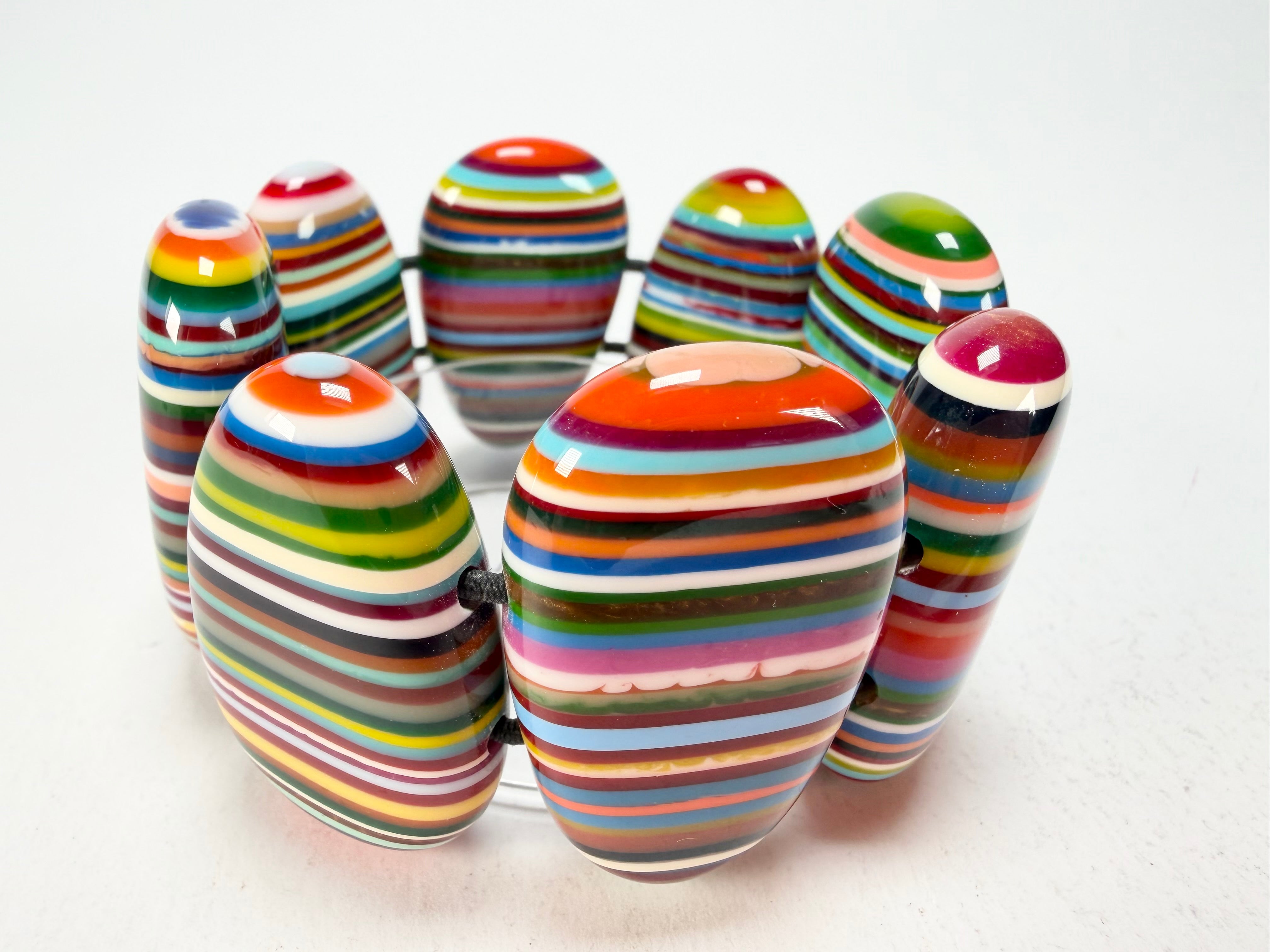 Sobral - Pop Art "Folha" Elasticated Resin Bracelet ( 005519 )