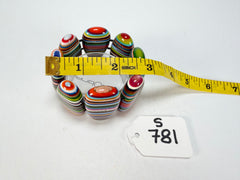 Sobral - Pop Art "Folha" Elasticated Resin Bracelet ( 005519 )
