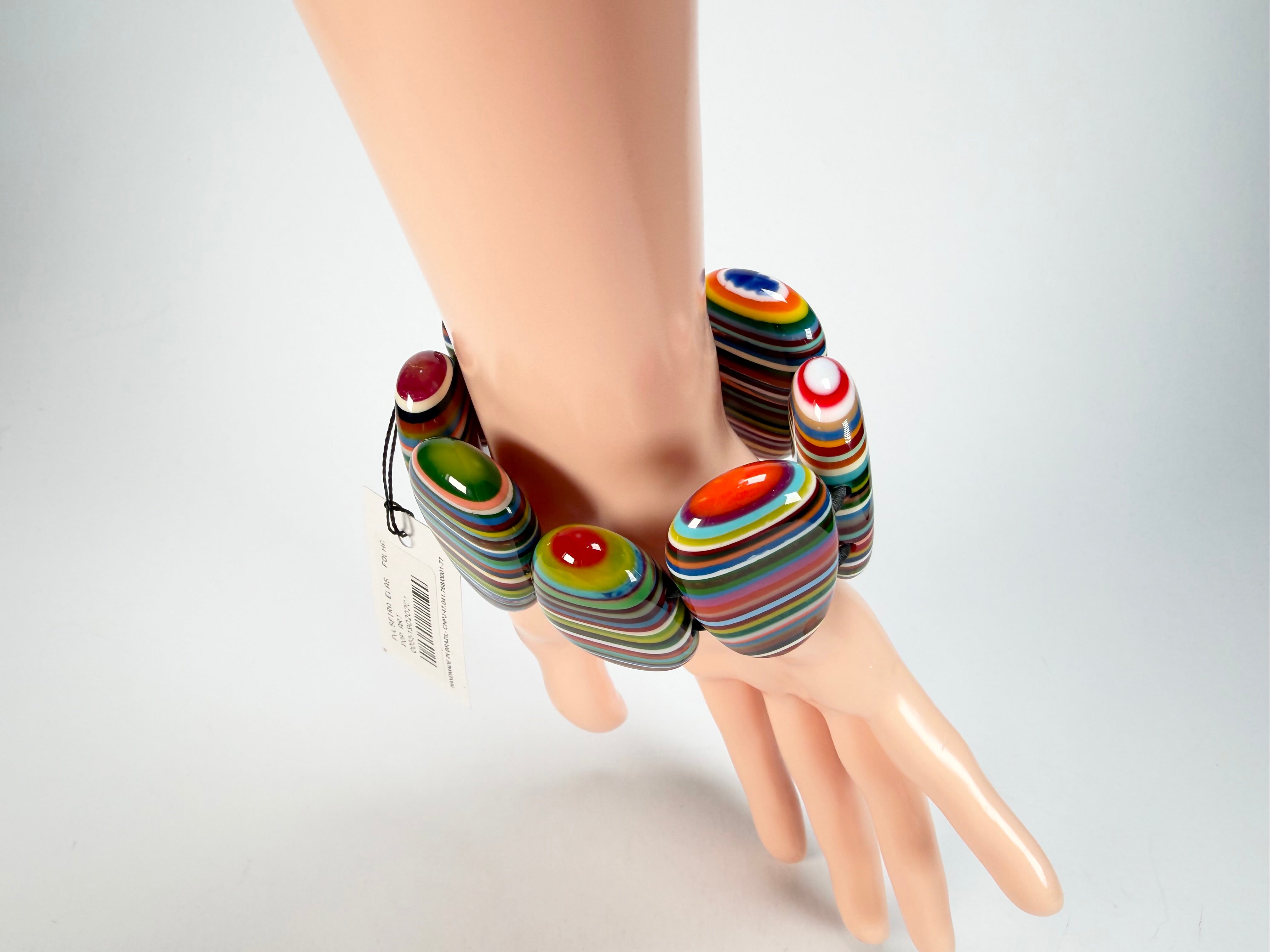 Sobral - Pop Art "Folha" Elasticated Resin Bracelet ( 005519 )
