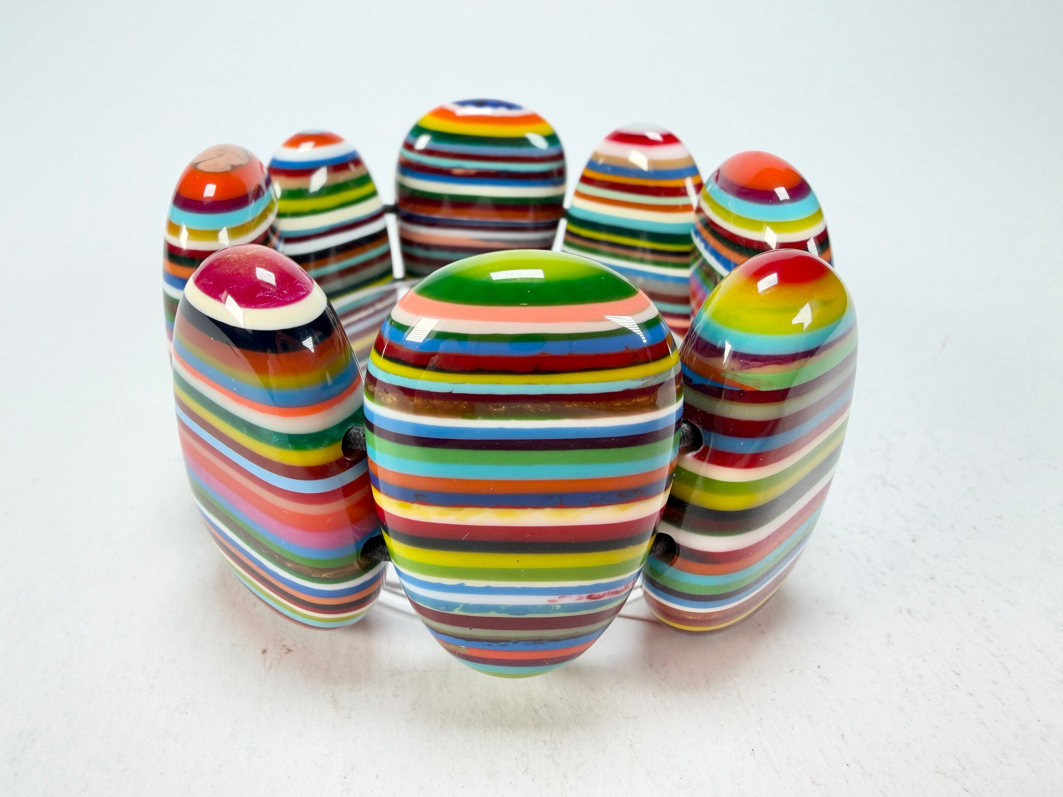 Sobral - Pop Art "Folha" Elasticated Resin Bracelet ( 005519 )
