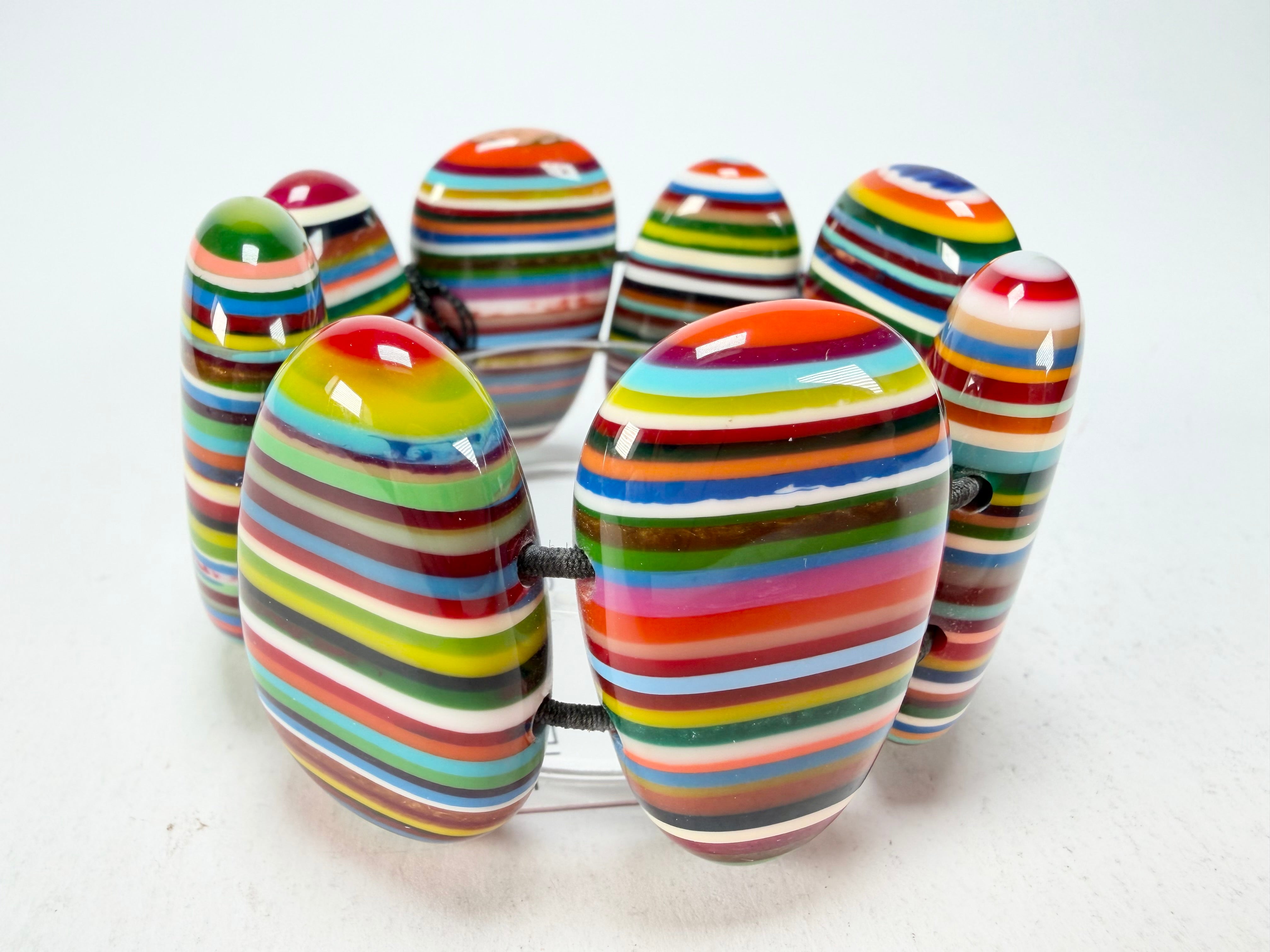 Sobral - Pop Art "Folha" Elasticated Resin Bracelet ( 005519 )