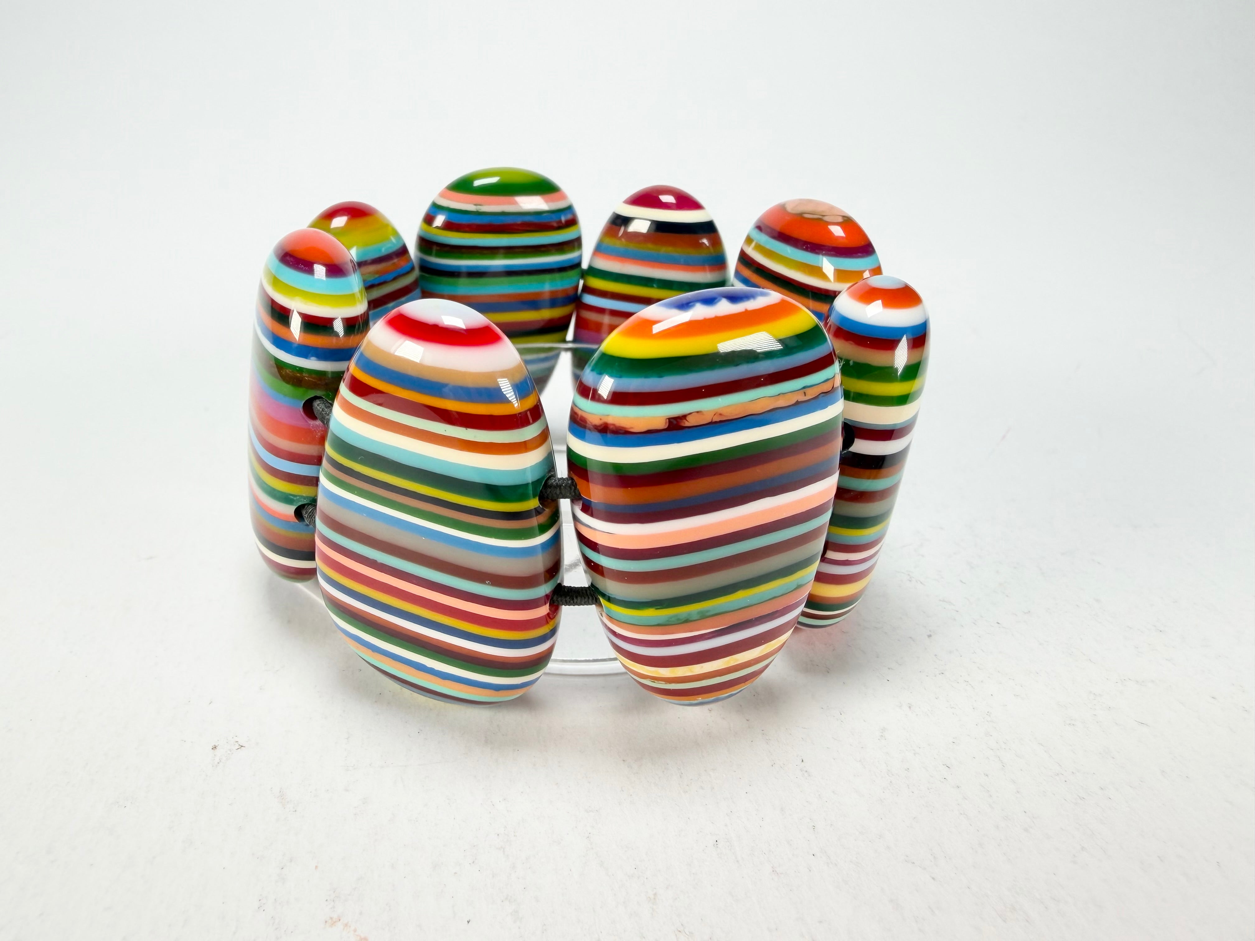 Sobral - Pop Art "Folha" Elasticated Resin Bracelet ( 005519 )