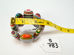 Sobral - Pop Art "Folha" Elasticated Resin Bracelet ( 005519 )