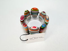 Sobral - Pop Art "Folha" Elasticated Resin Bracelet ( 005519 )
