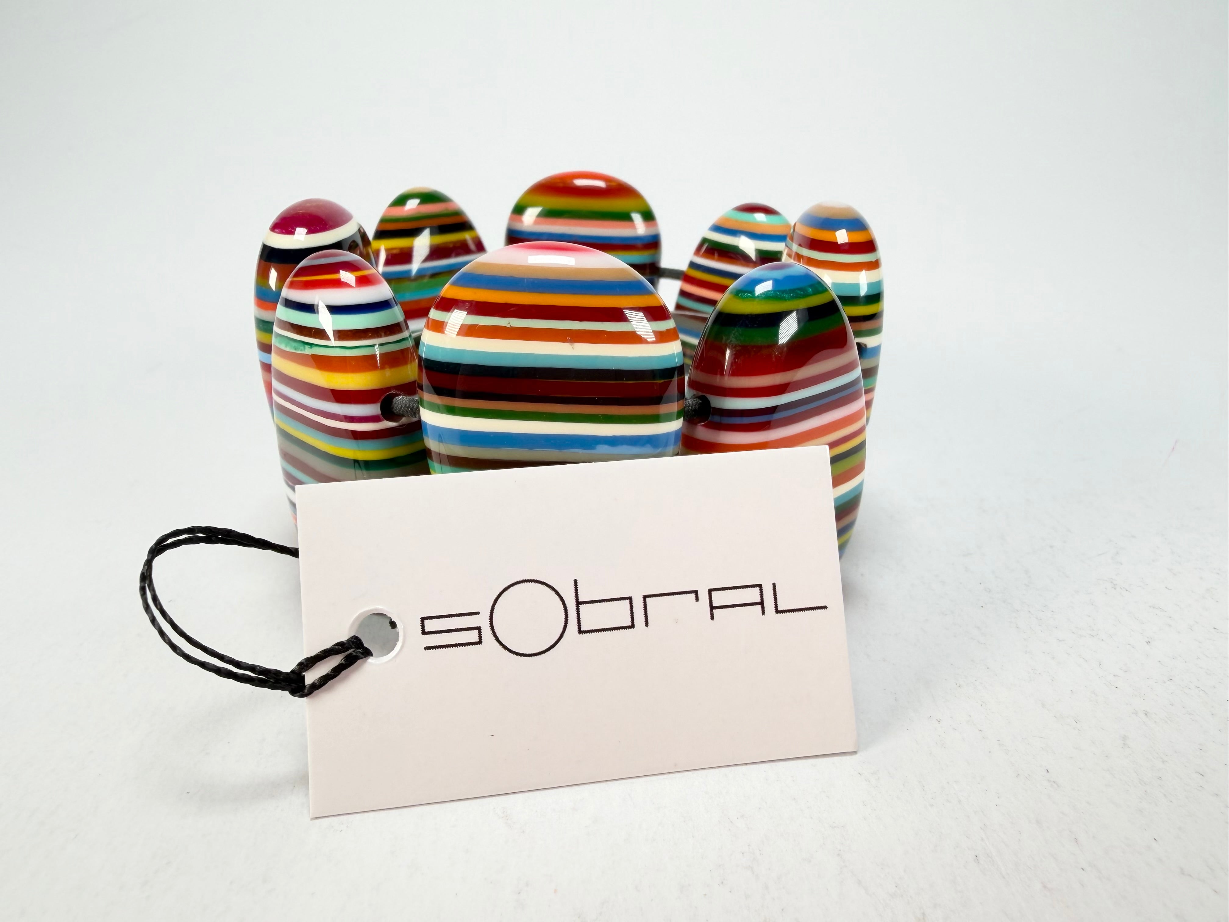 Sobral - Pop Art "Folha" Elasticated Resin Bracelet ( 005519 )