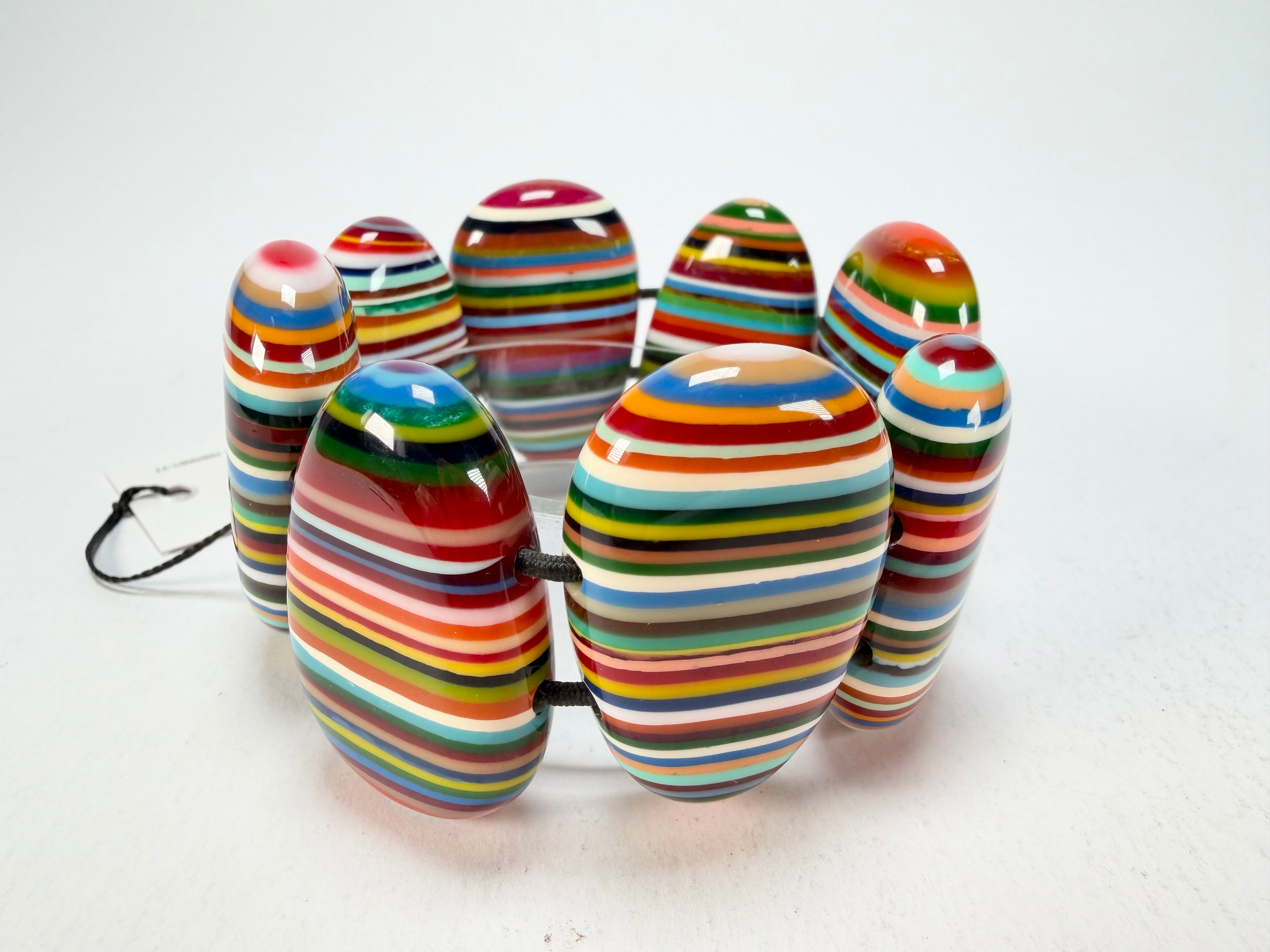 Sobral - Pop Art "Folha" Elasticated Resin Bracelet ( 005519 )