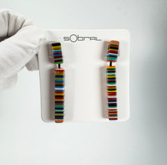 Sobral - Pop Art "Clarissa" Resin Earrings ( 002452 )
