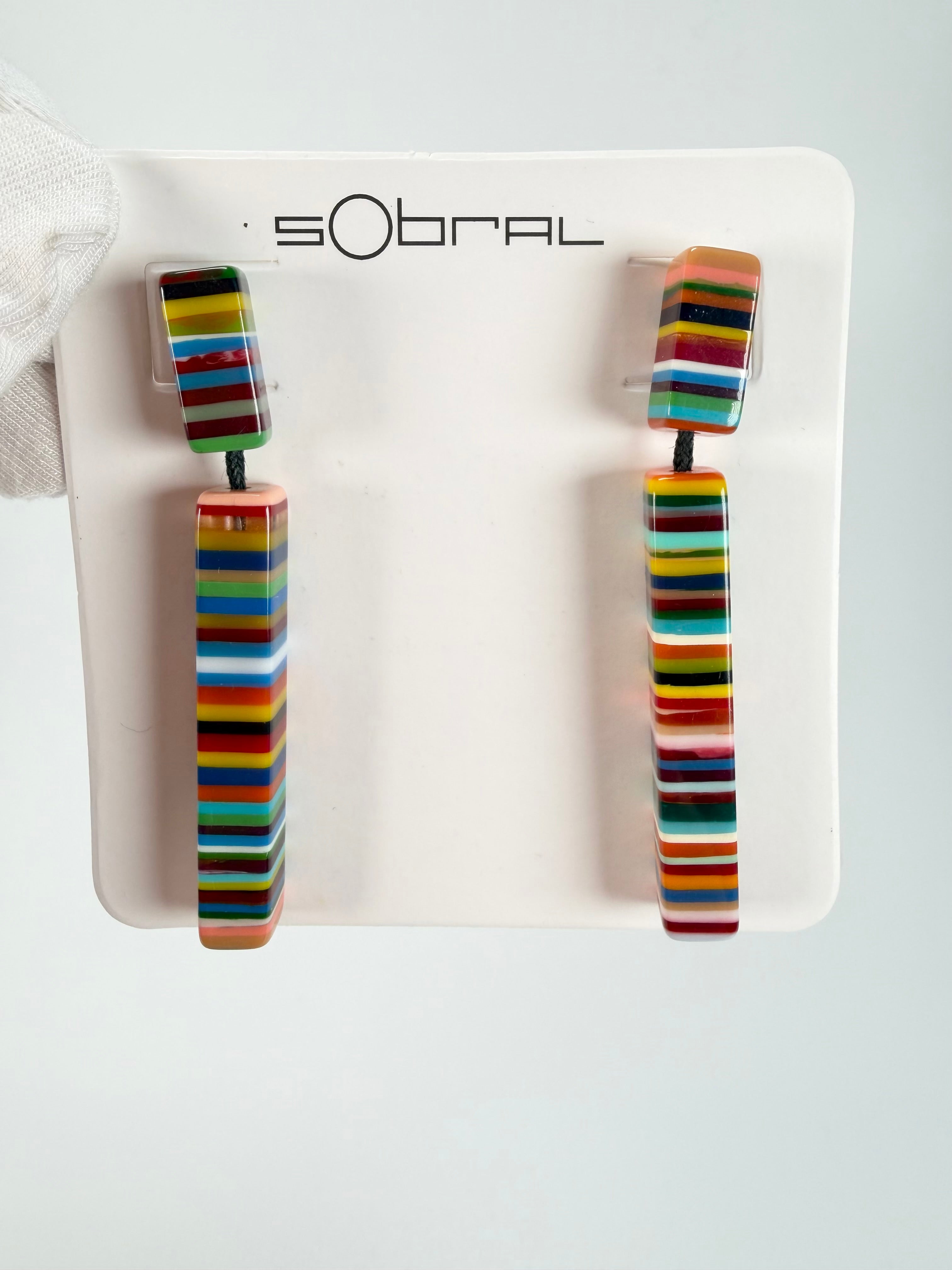 Sobral - Pop Art "Clarissa" Resin Earrings ( 002452 )