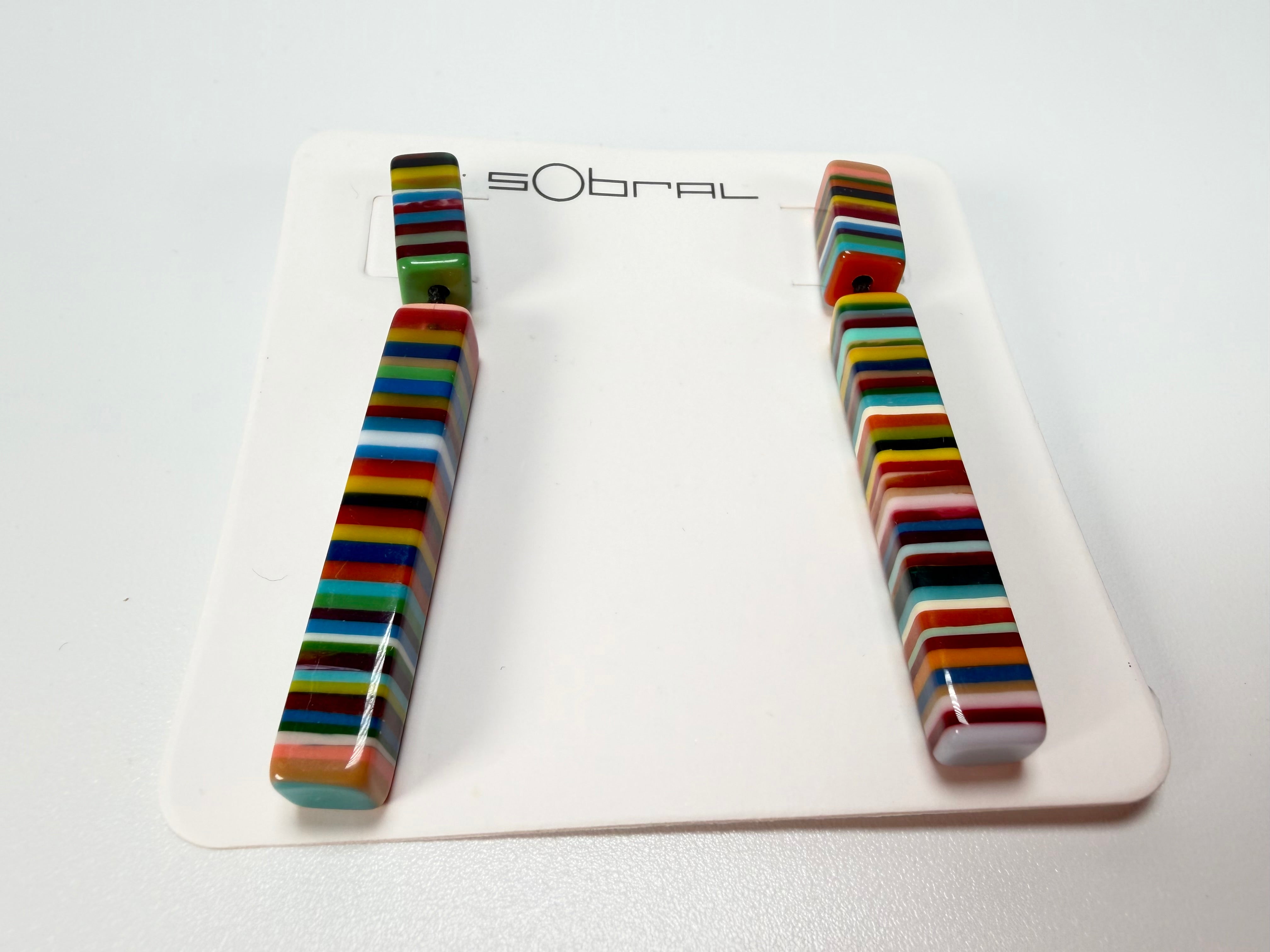 Sobral - Pop Art "Clarissa" Resin Earrings ( 002452 )