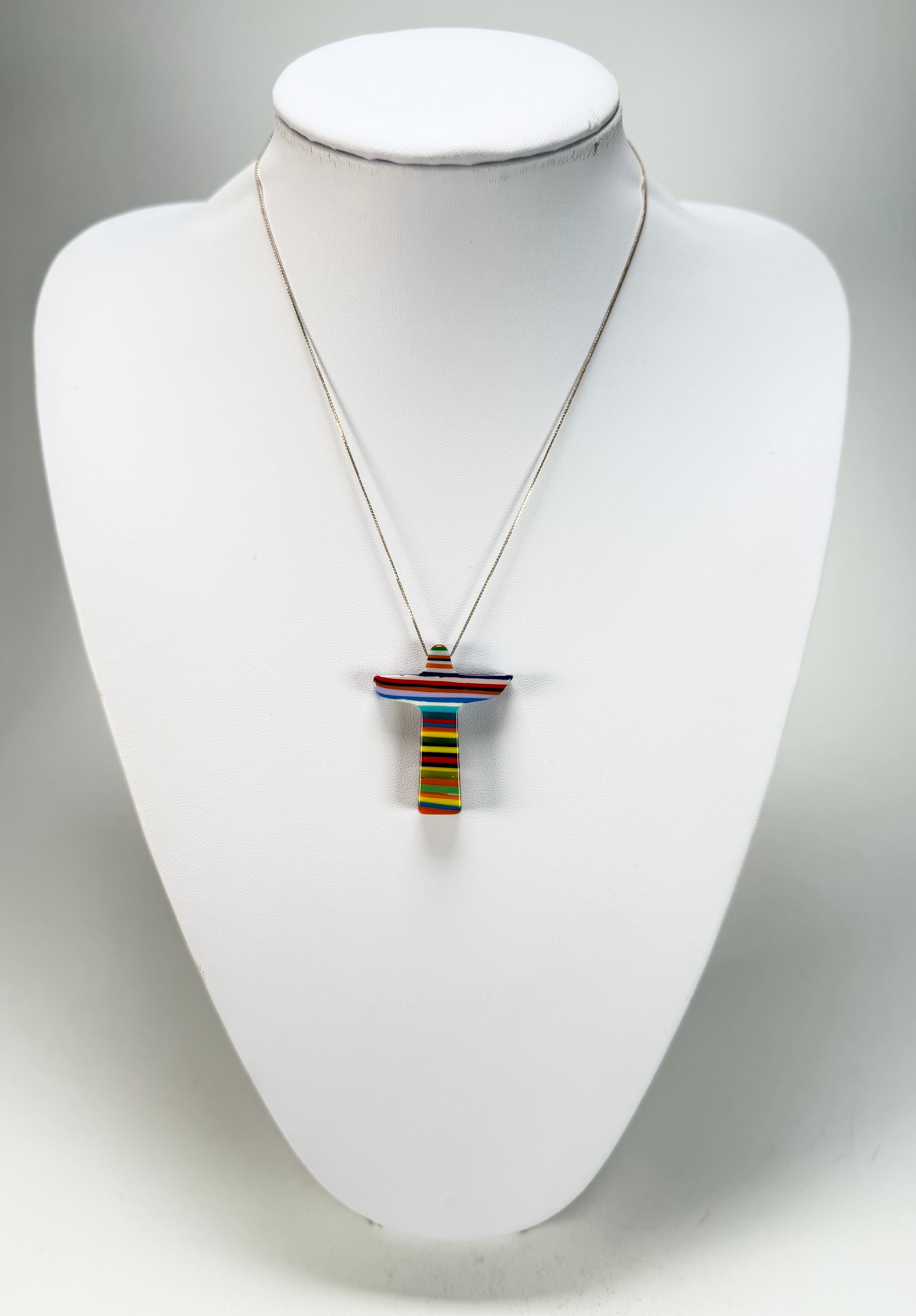 Sobral - Pop Art "Cristo" Resin AG Sliver Necklace ( 004629 )