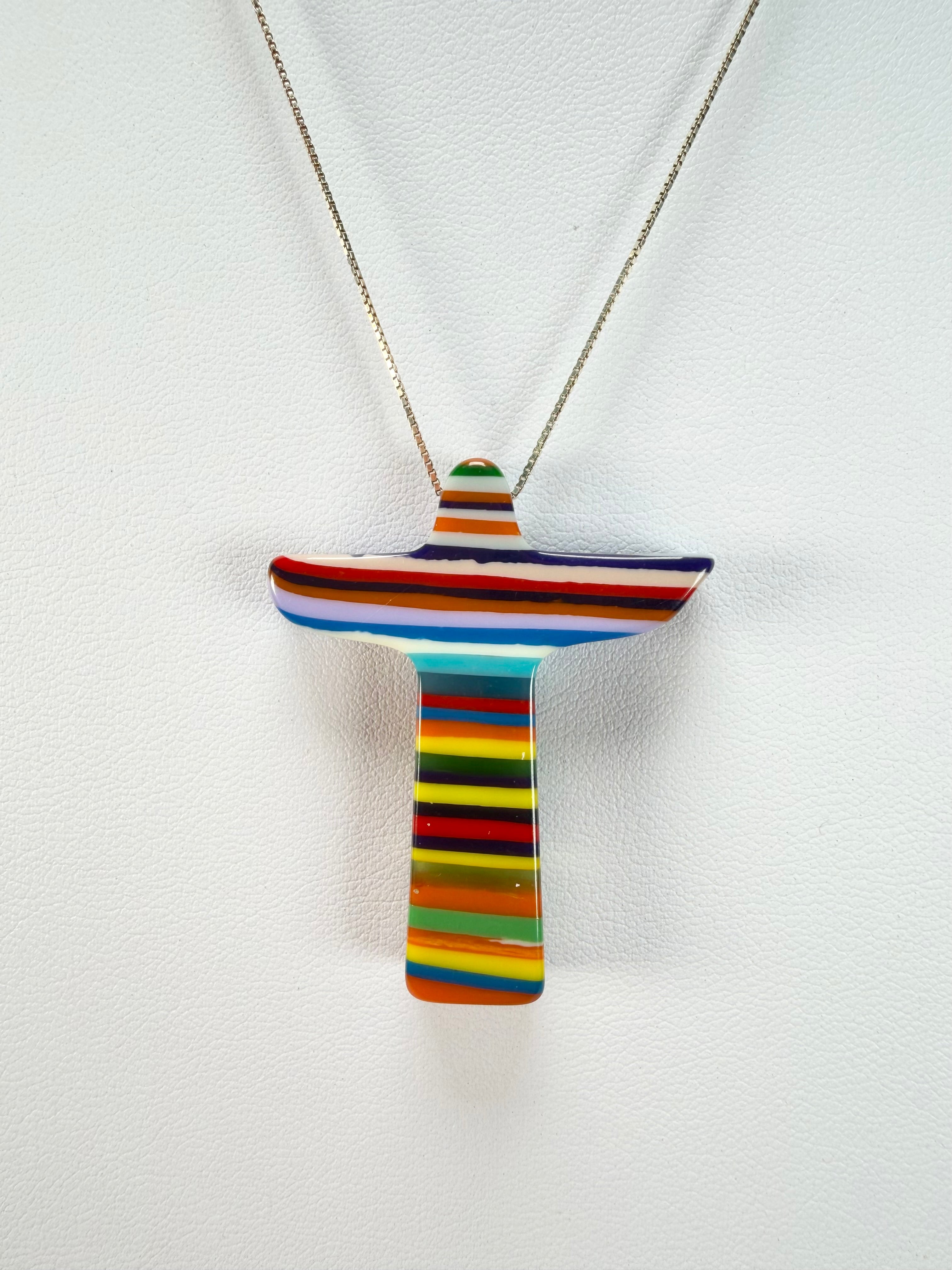 Sobral - Pop Art "Cristo" Resin AG Sliver Necklace ( 004629 )
