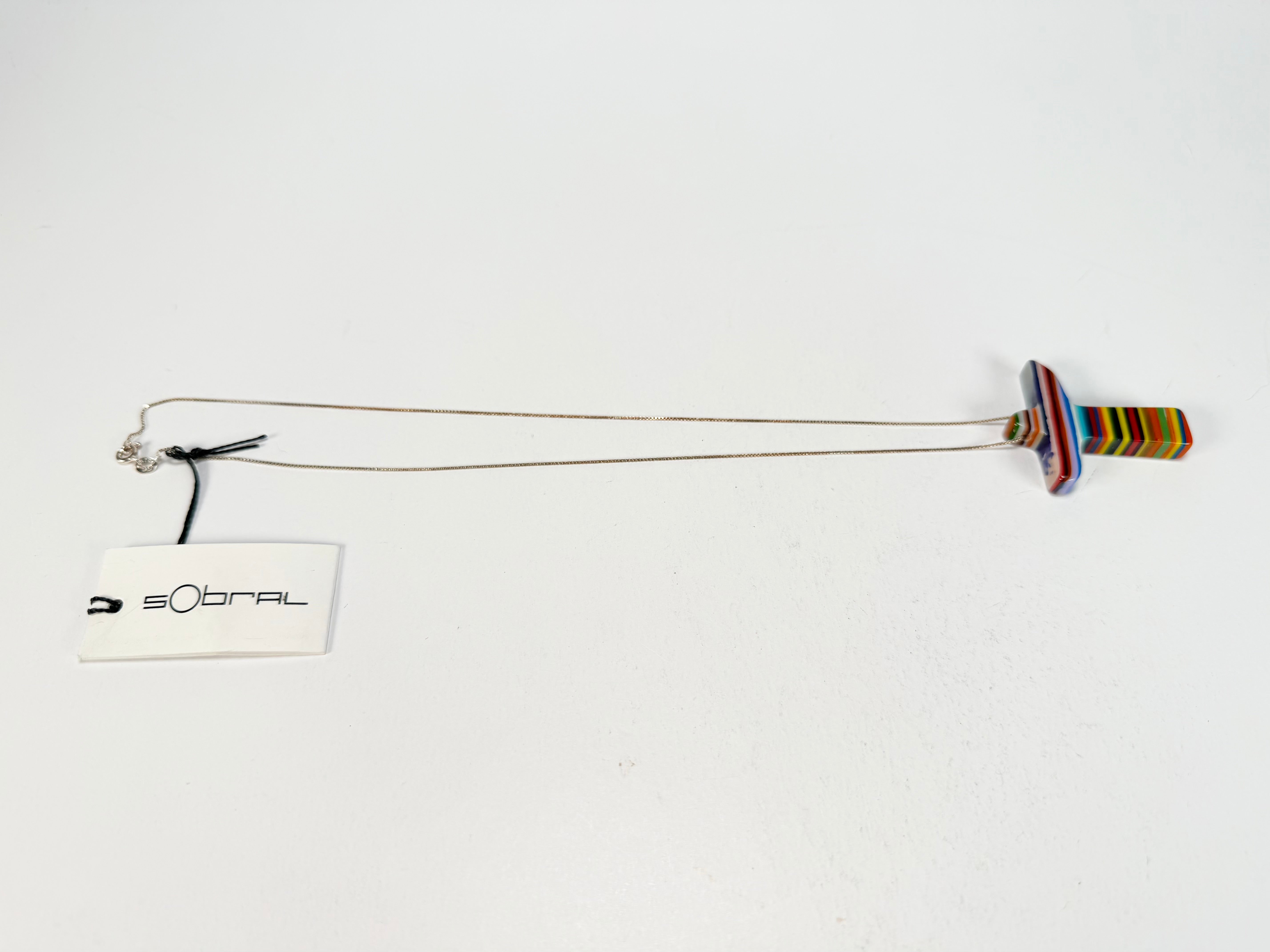 Sobral - Pop Art "Cristo" Resin AG Sliver Necklace ( 004629 )