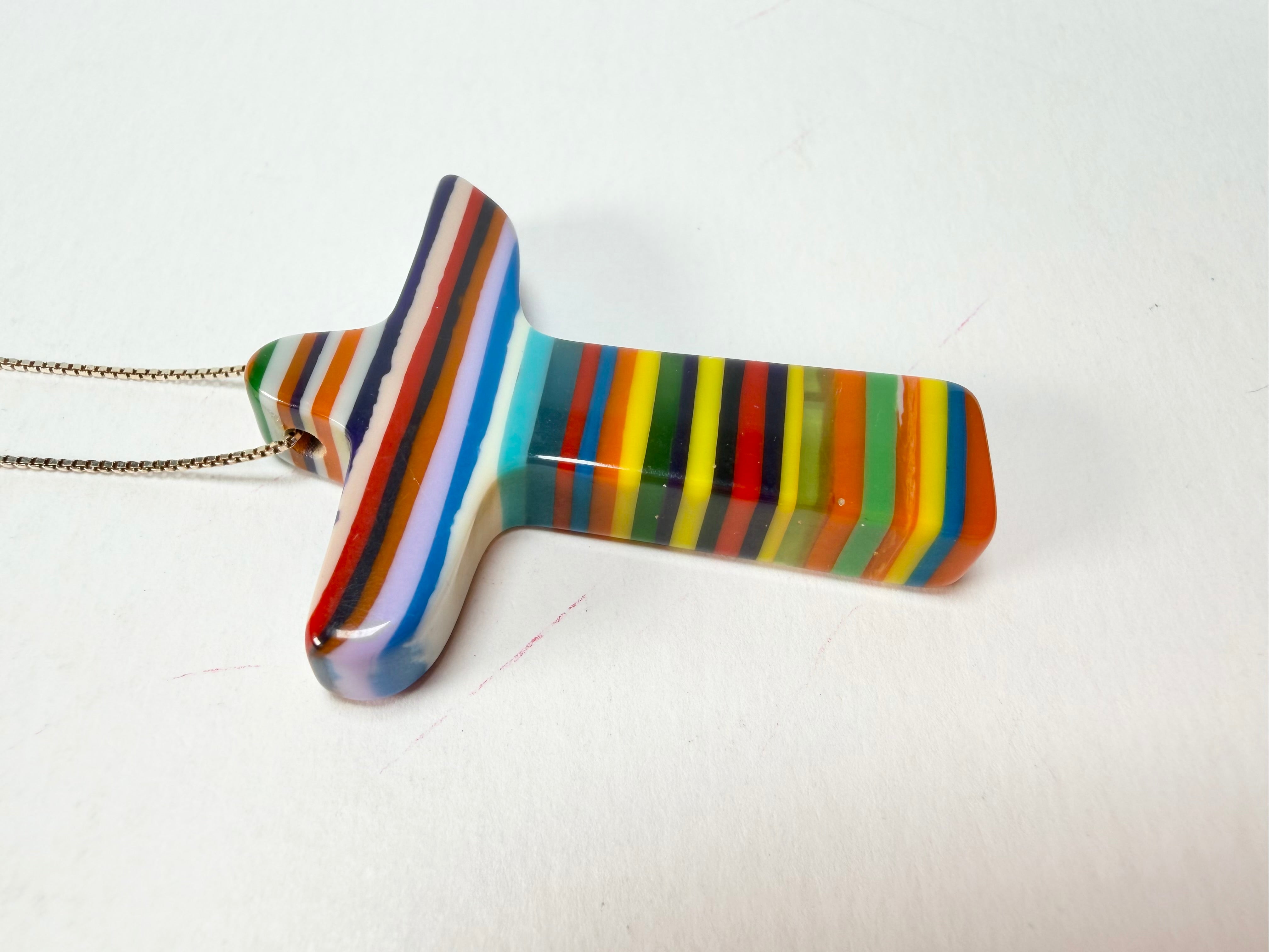 Sobral - Pop Art "Cristo" Resin AG Sliver Necklace ( 004629 )