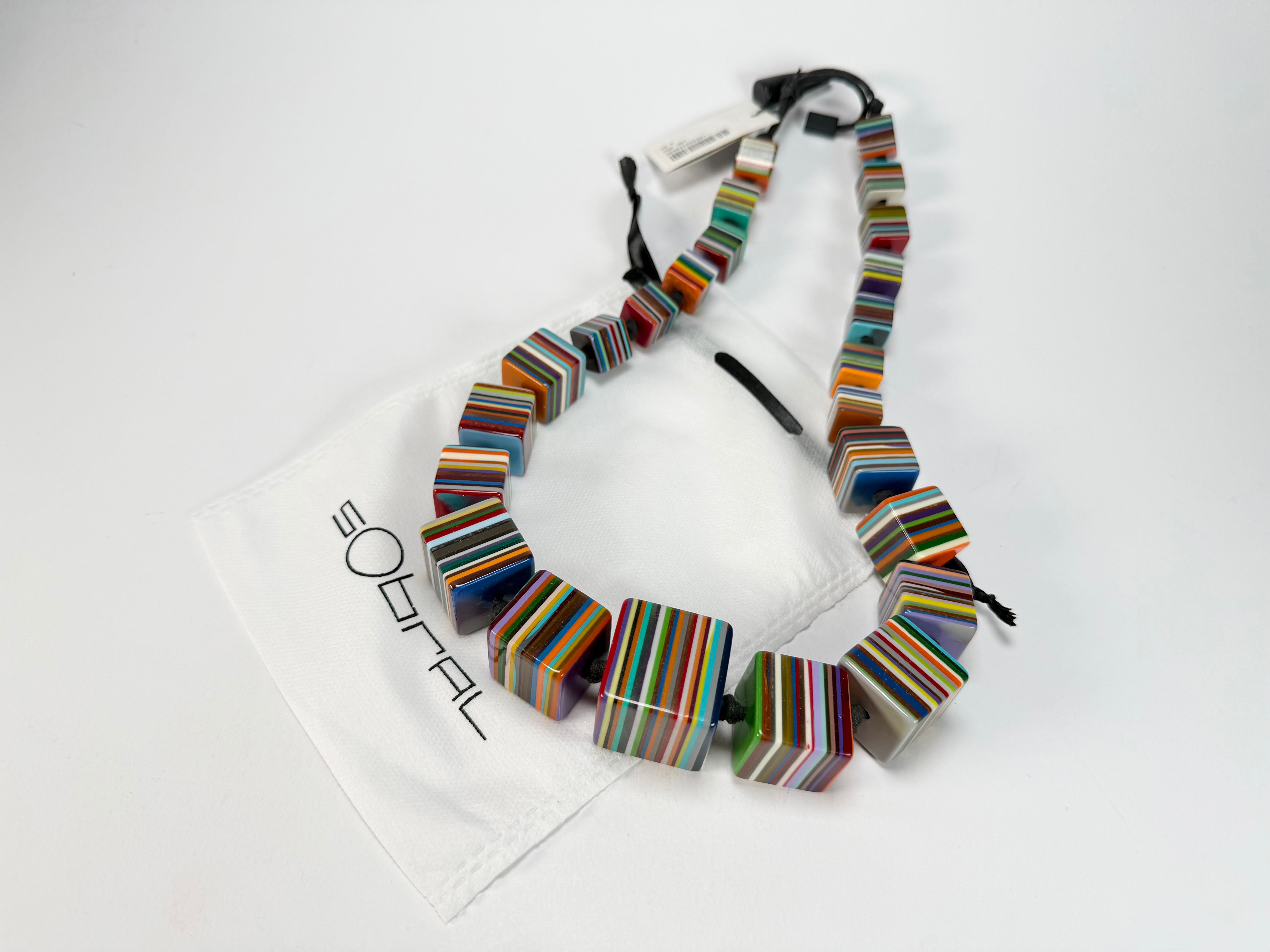 Sobral - Pop Art "K" Multi Cubes Resin Necklace ( 003624 )