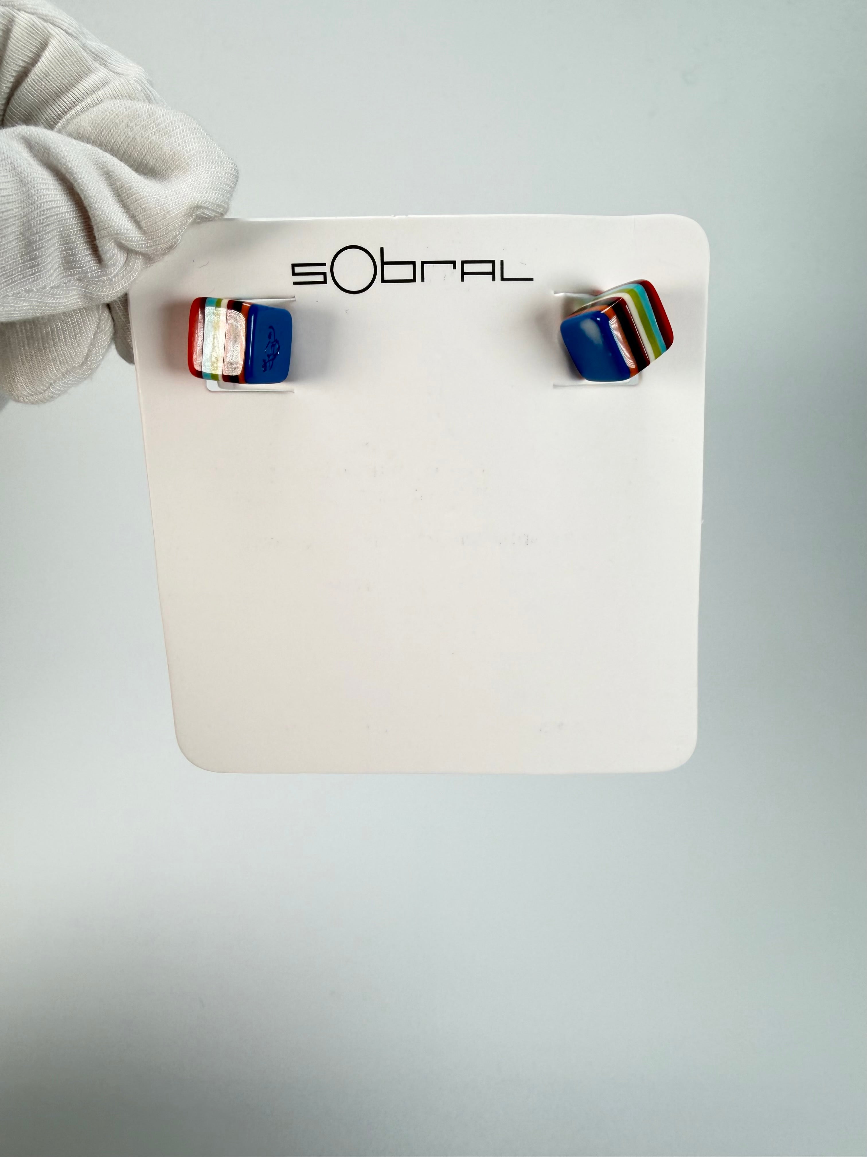 Sobral - Pop Art "Cubinho" Resin Earrings ( 000096 )