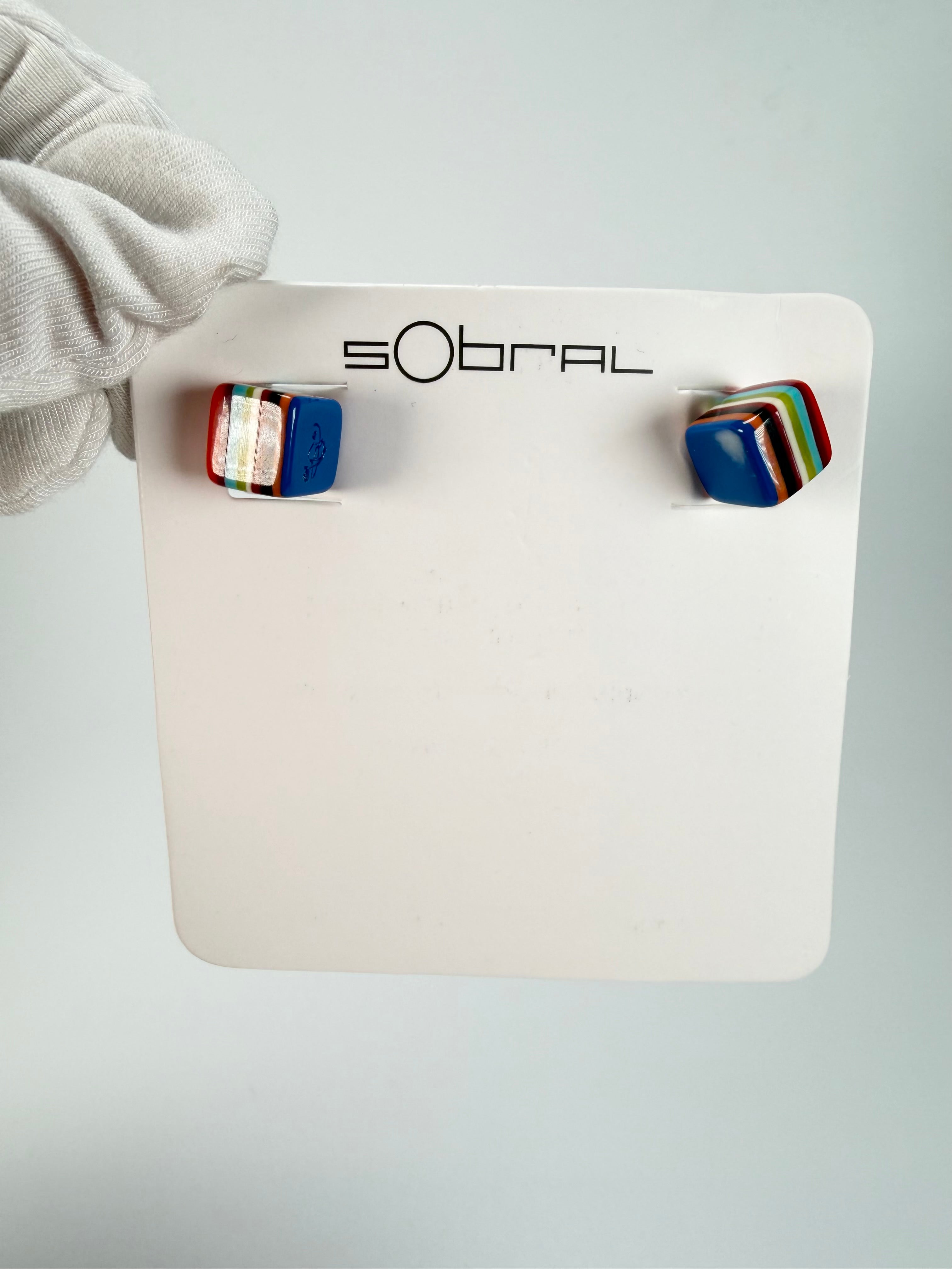 Sobral - Pop Art "Cubinho" Resin Earrings ( 000096 )