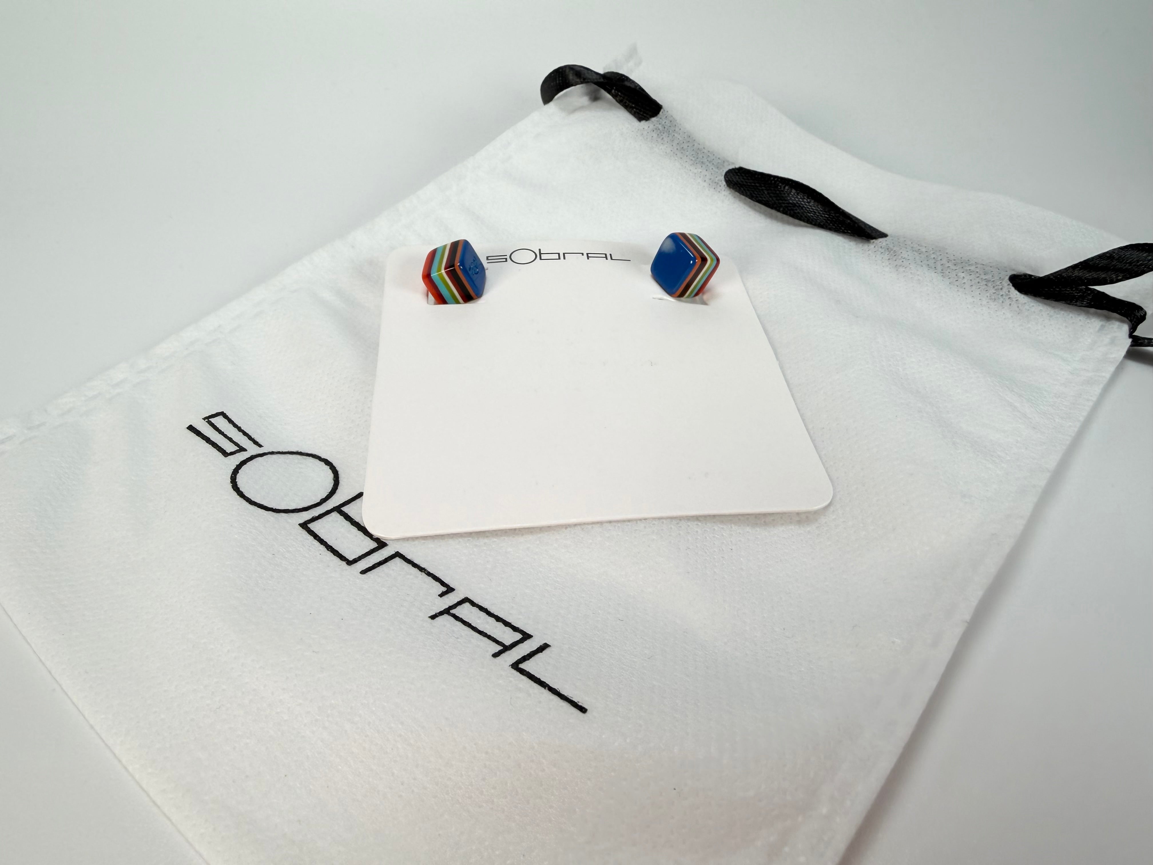 Sobral - Pop Art "Cubinho" Resin Earrings ( 000096 )