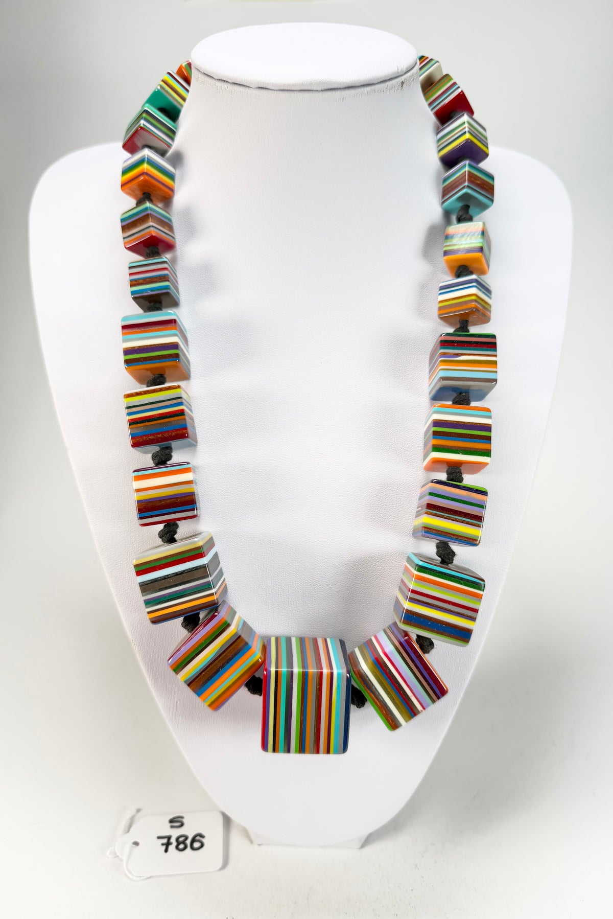 Sobral - Pop Art "K" Multi Cubes Resin Necklace ( 003624 )
