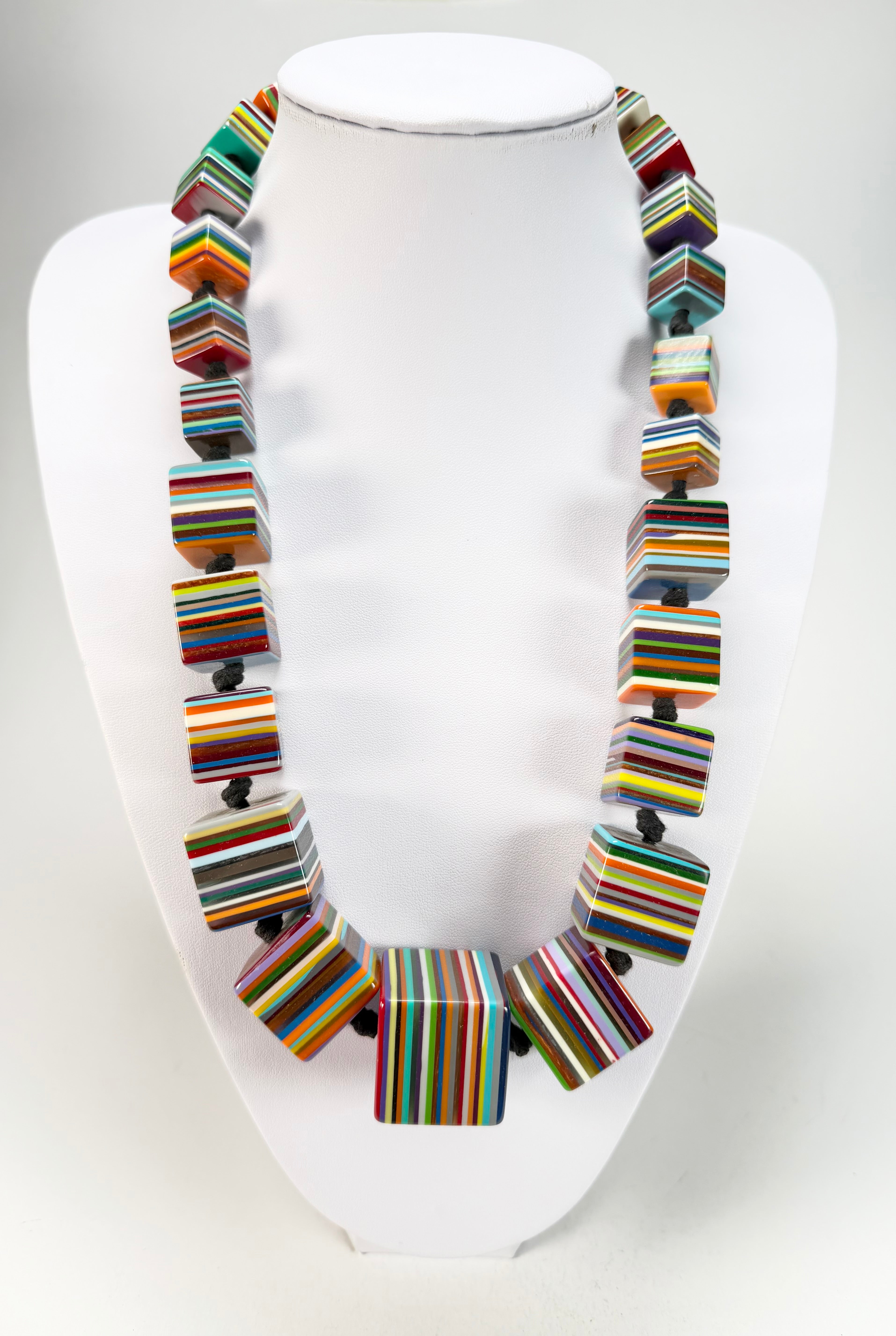 Sobral - Pop Art "K" Multi Cubes Resin Necklace ( 003624 )