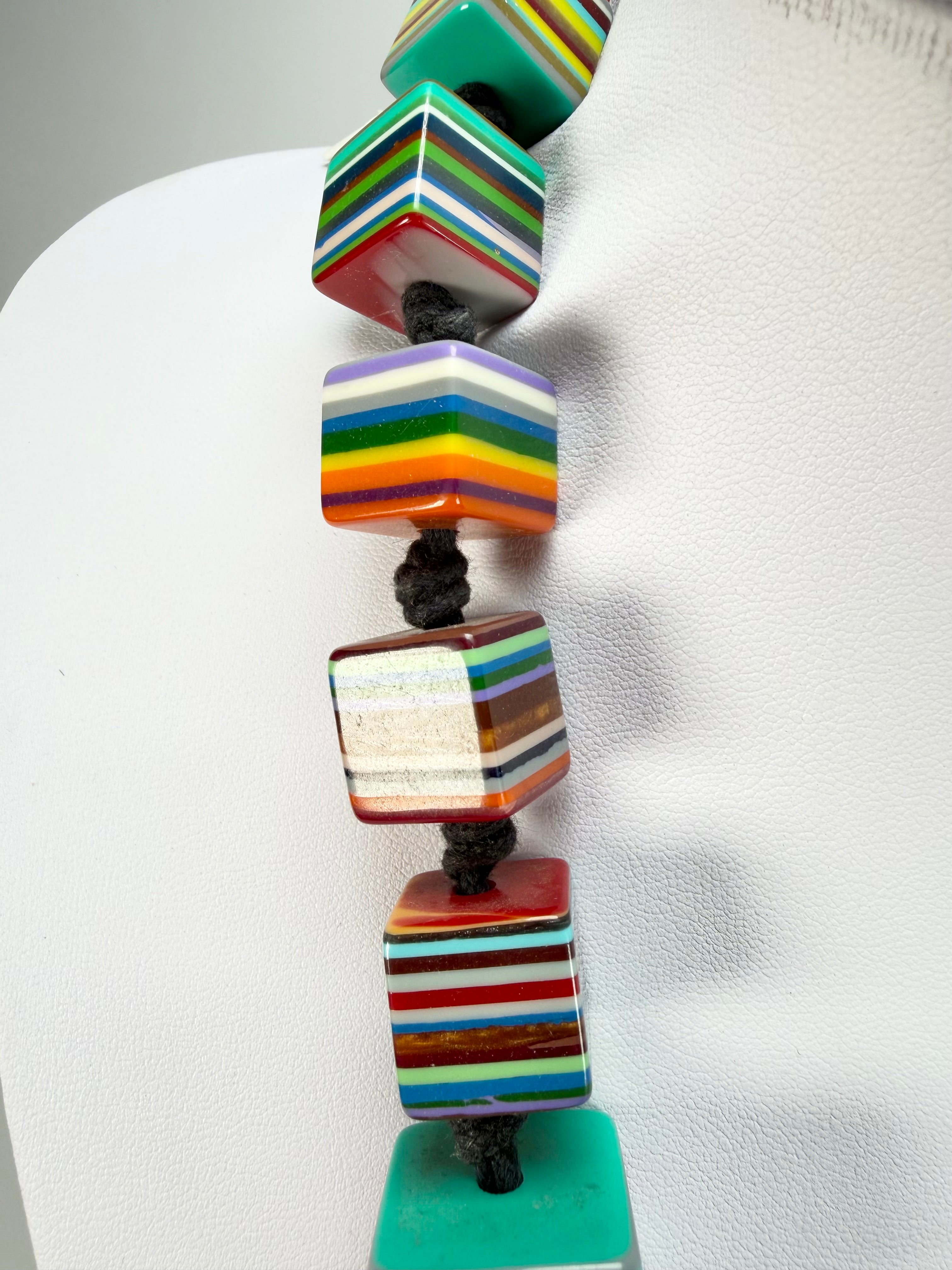 Sobral - Pop Art "K" Multi Cubes Resin Necklace ( 003624 )
