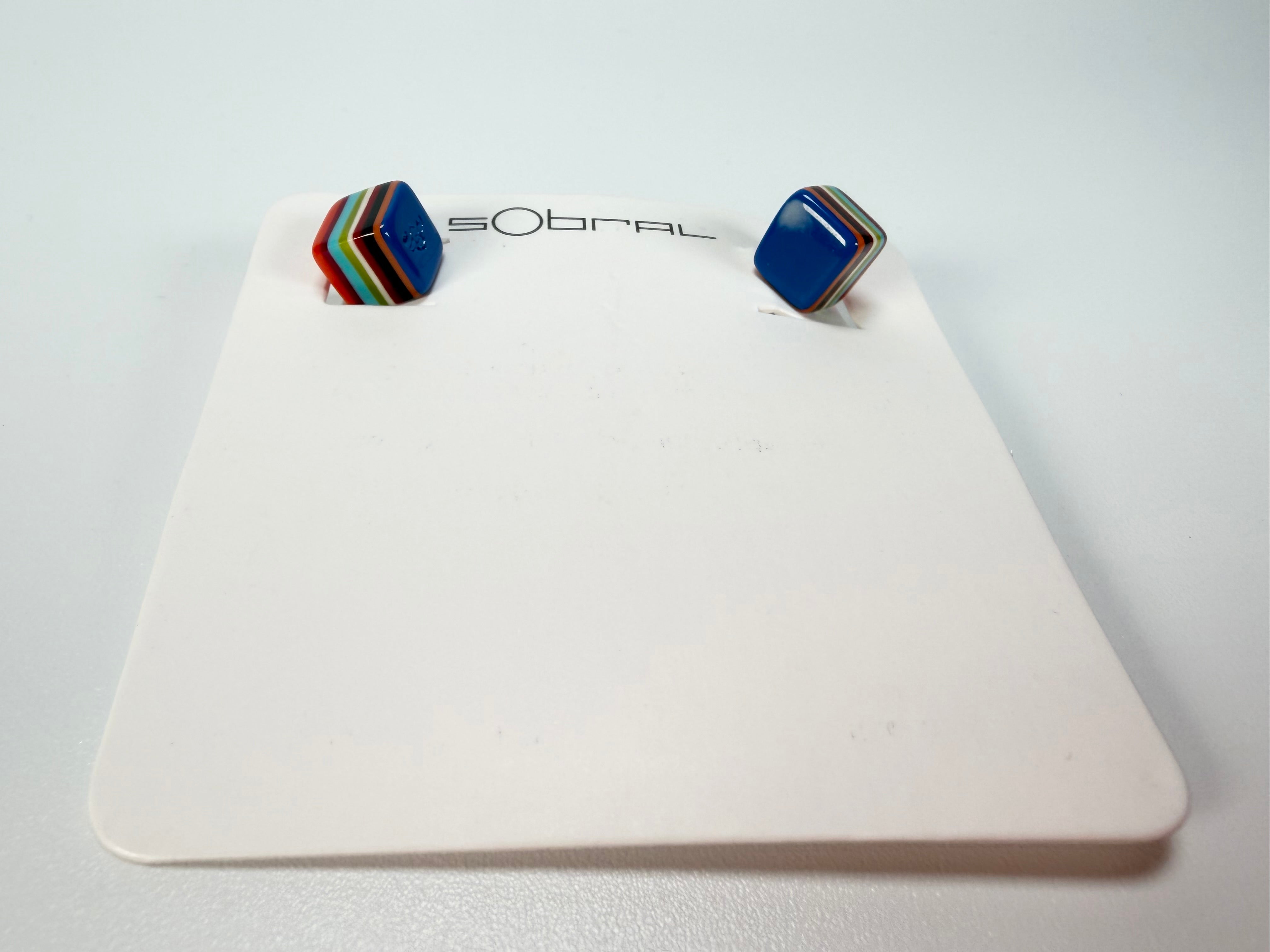Sobral - Pop Art "Cubinho" Resin Earrings ( 000096 )