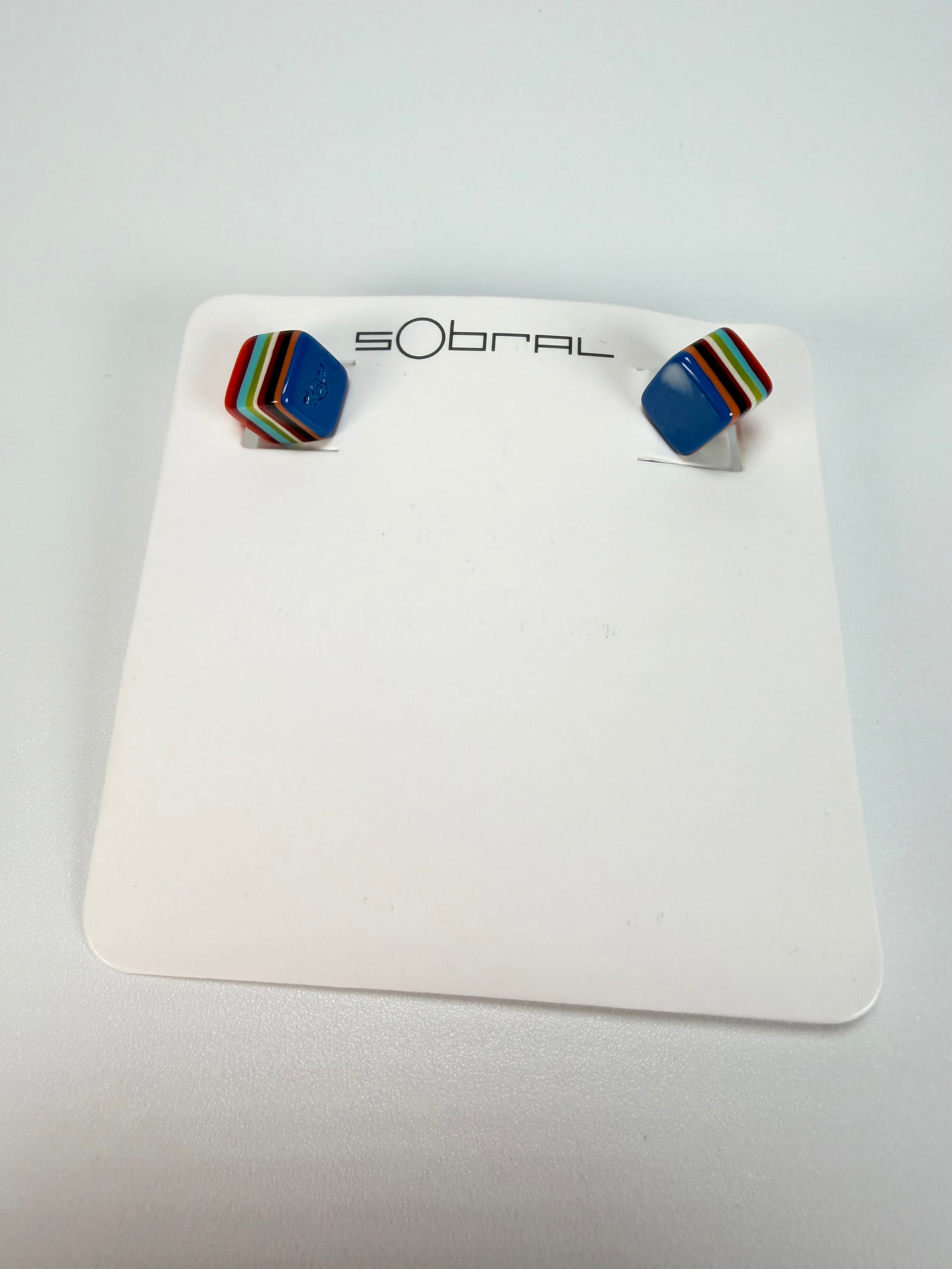 Sobral - Pop Art "Cubinho" Resin Earrings ( 000096 )