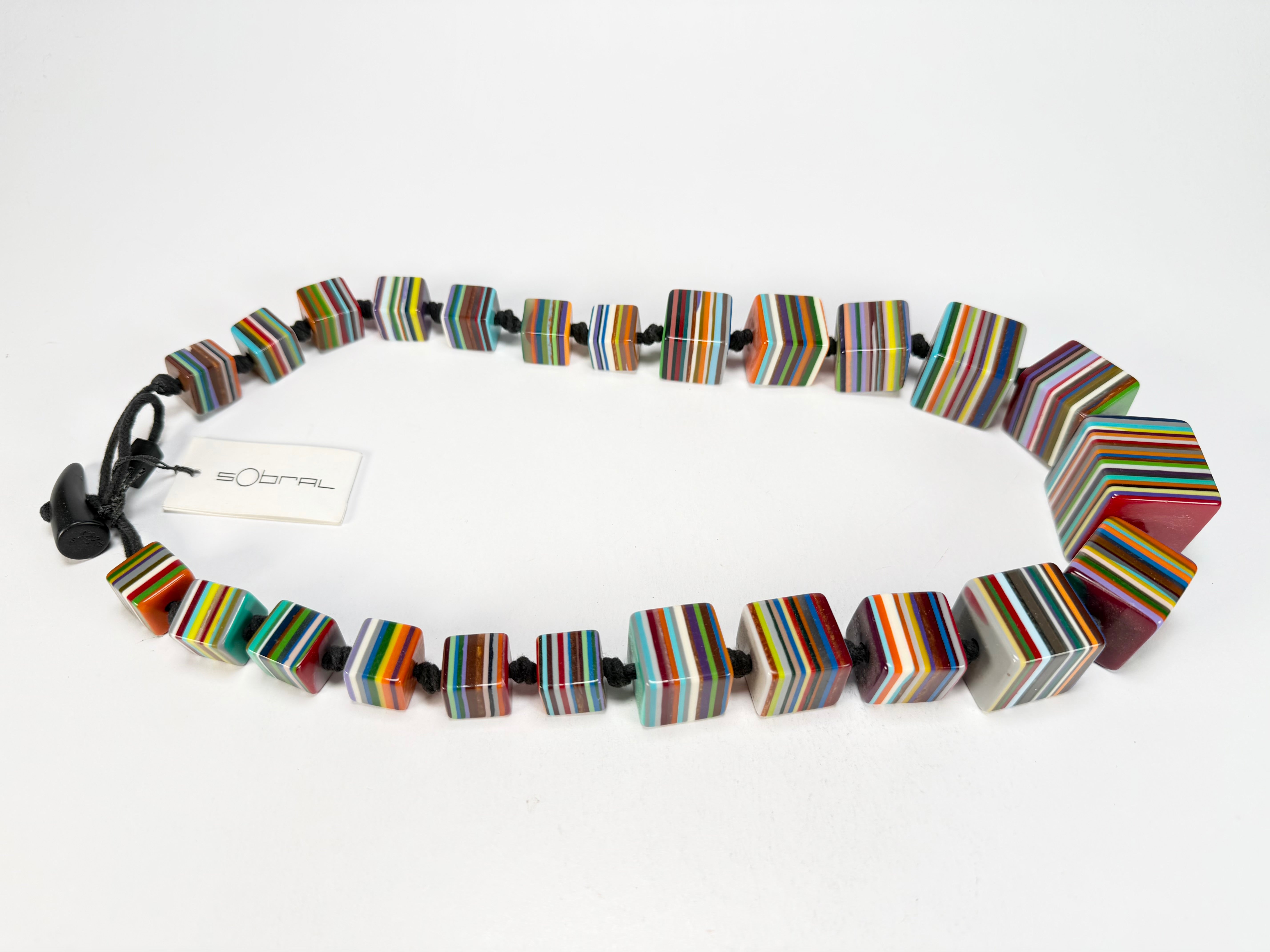 Sobral - Pop Art "K" Multi Cubes Resin Necklace ( 003624 )