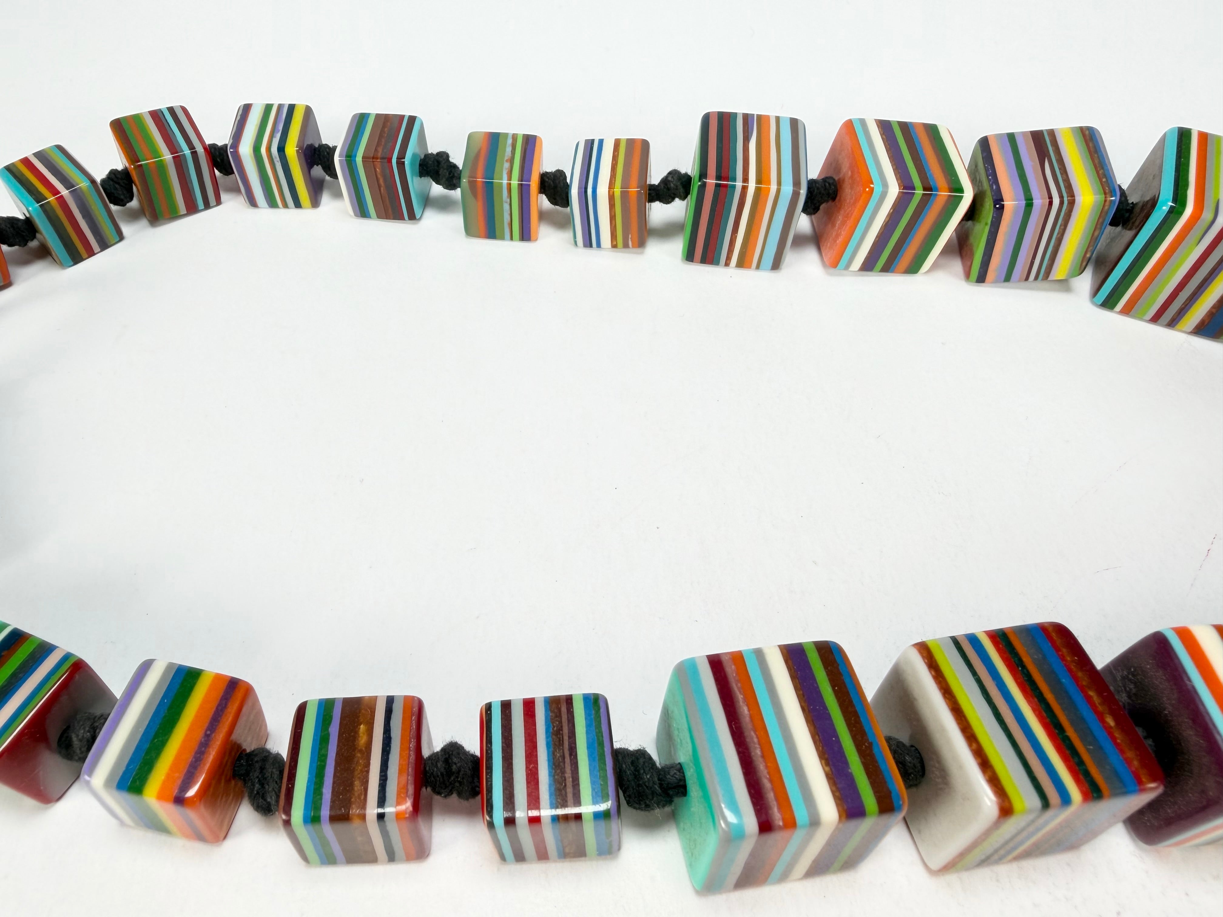 Sobral - Pop Art "K" Multi Cubes Resin Necklace ( 003624 )