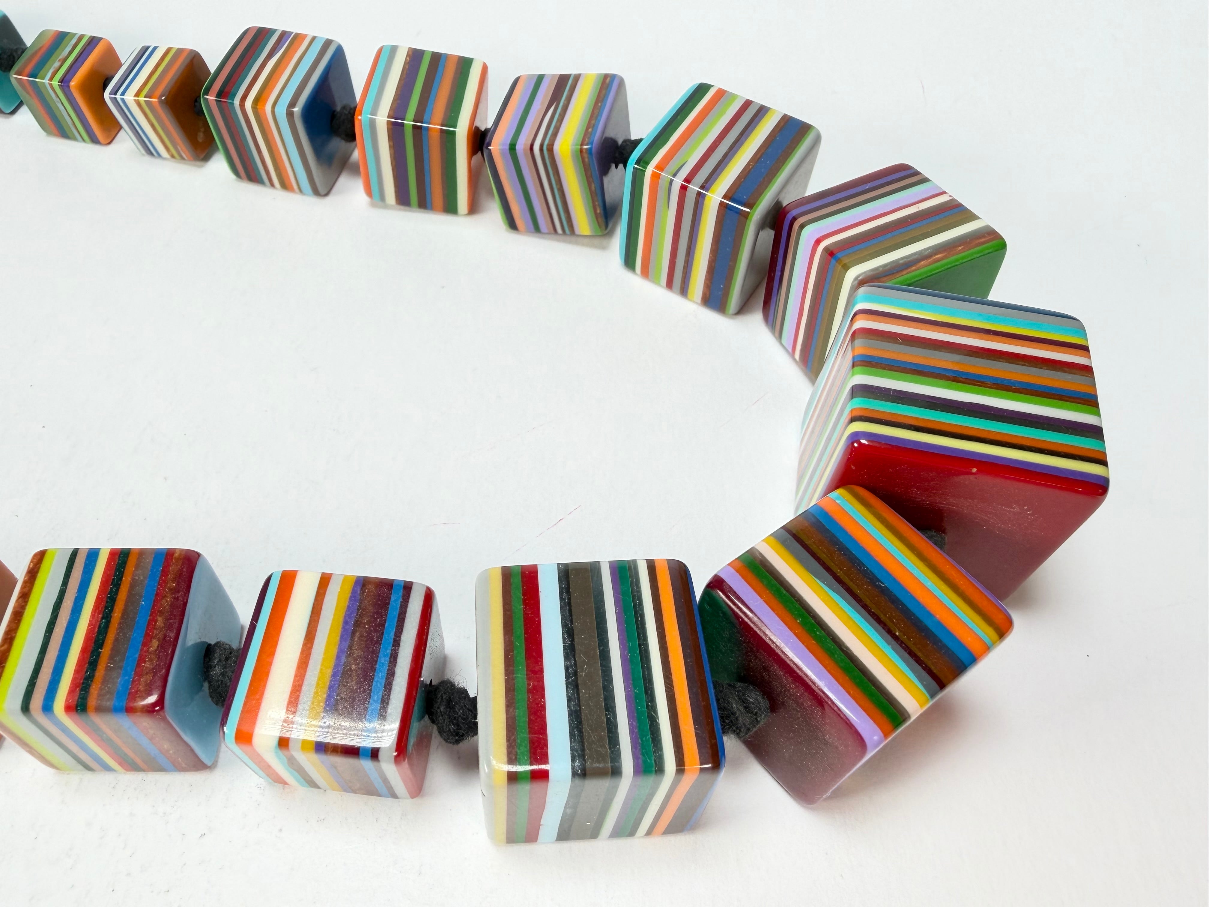 Sobral - Pop Art "K" Multi Cubes Resin Necklace ( 003624 )