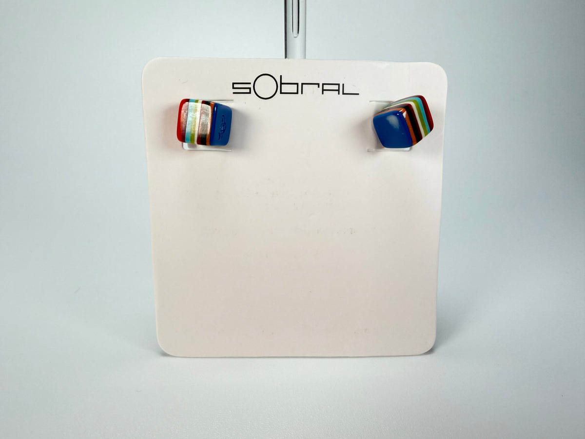 Sobral - Pop Art "Cubinho" Resin Earrings ( 000096 )