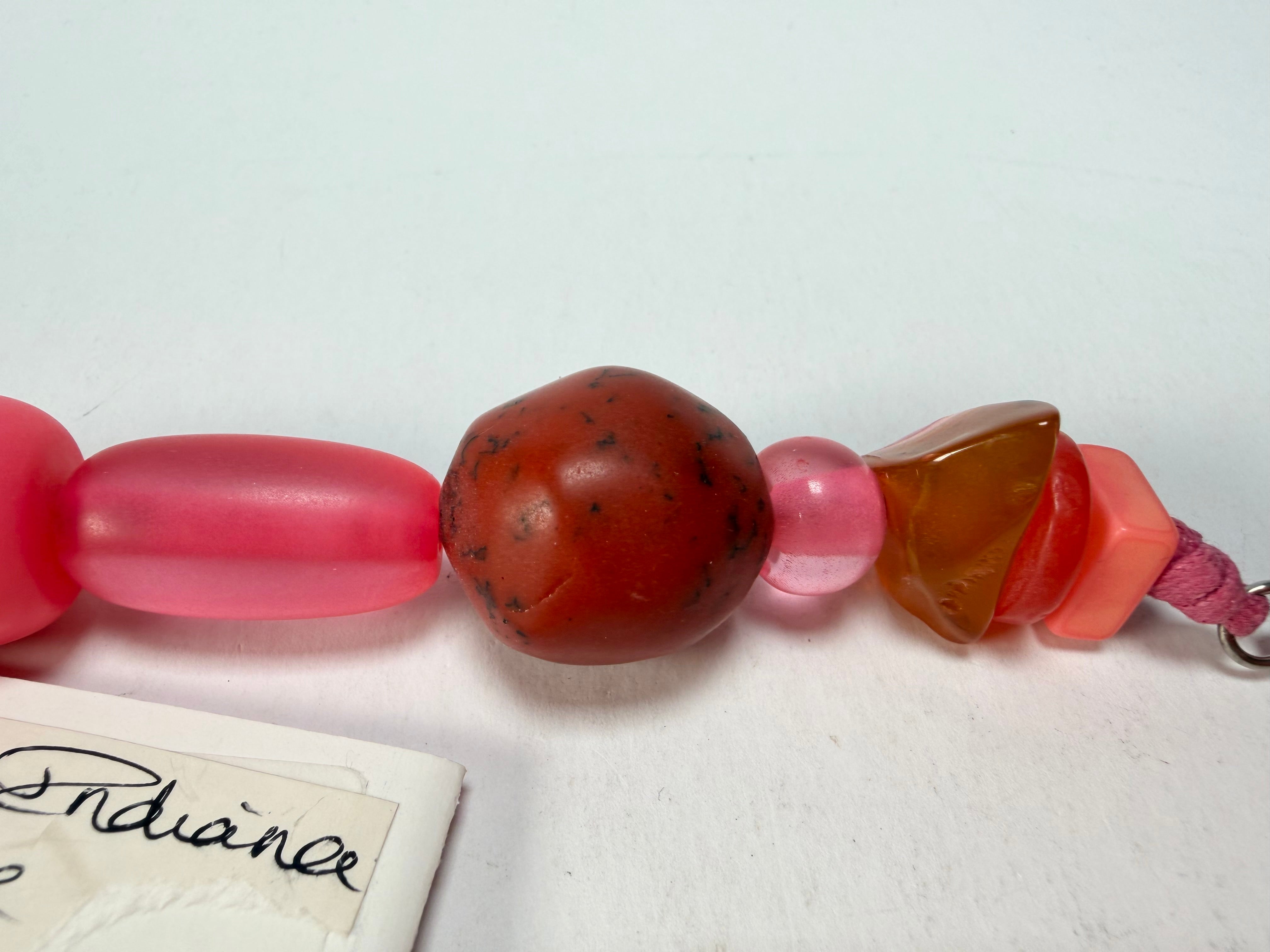 Sobral - Indiana "Cereja" Pink Resin Key Ring / Key Chain ( 000179 )