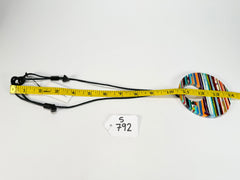 Sobral - Pop Art "Pollock Disc" Resin Necklace ( 004296 )