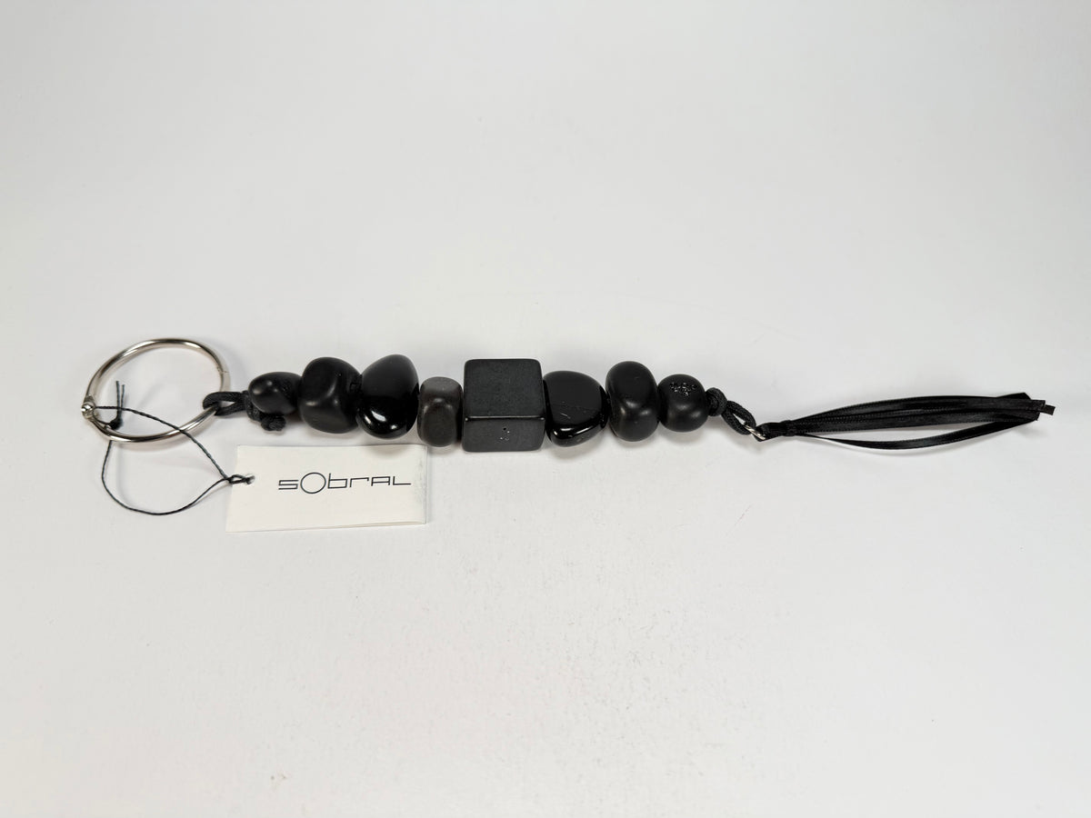 Sobral - Indiana "Preto" Black Resin Key Ring / Key Chain ( 000179 )