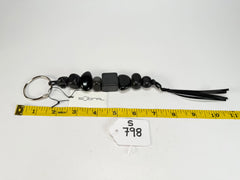 Sobral - Indiana "Preto" Black Resin Key Ring / Key Chain ( 000179 )